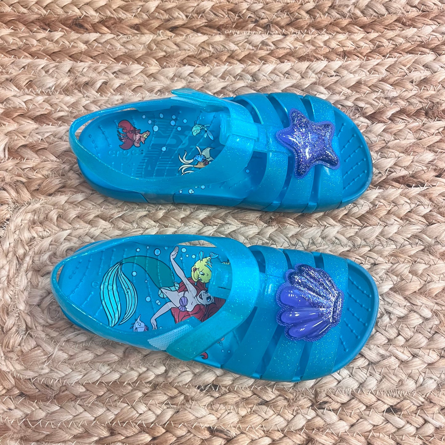 Green "The Little Mermaid' Jelly Sandals