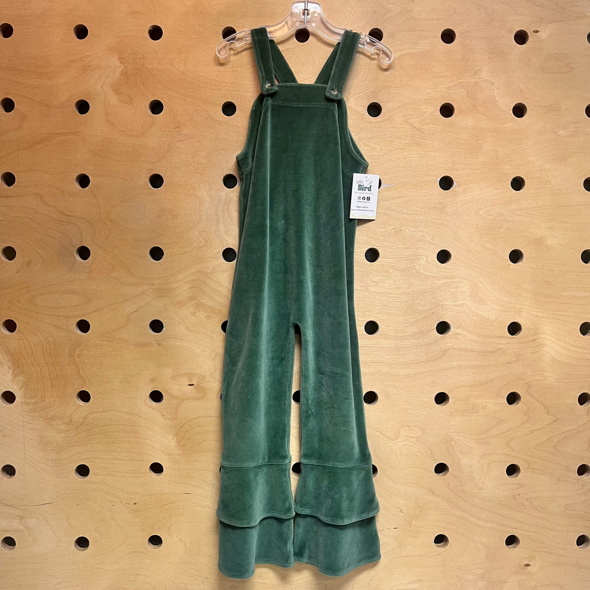 Organic Green Velour Romper