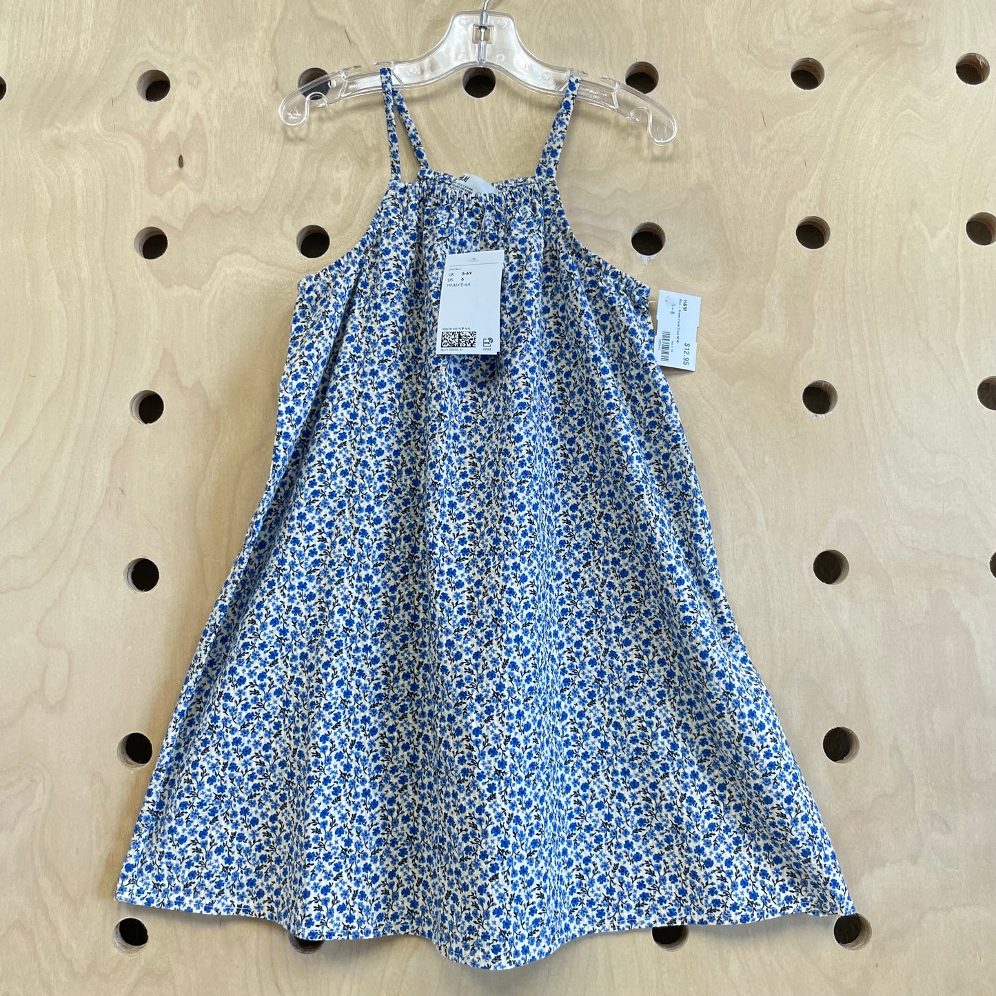 Blue + Cream Floral Dress NEW!