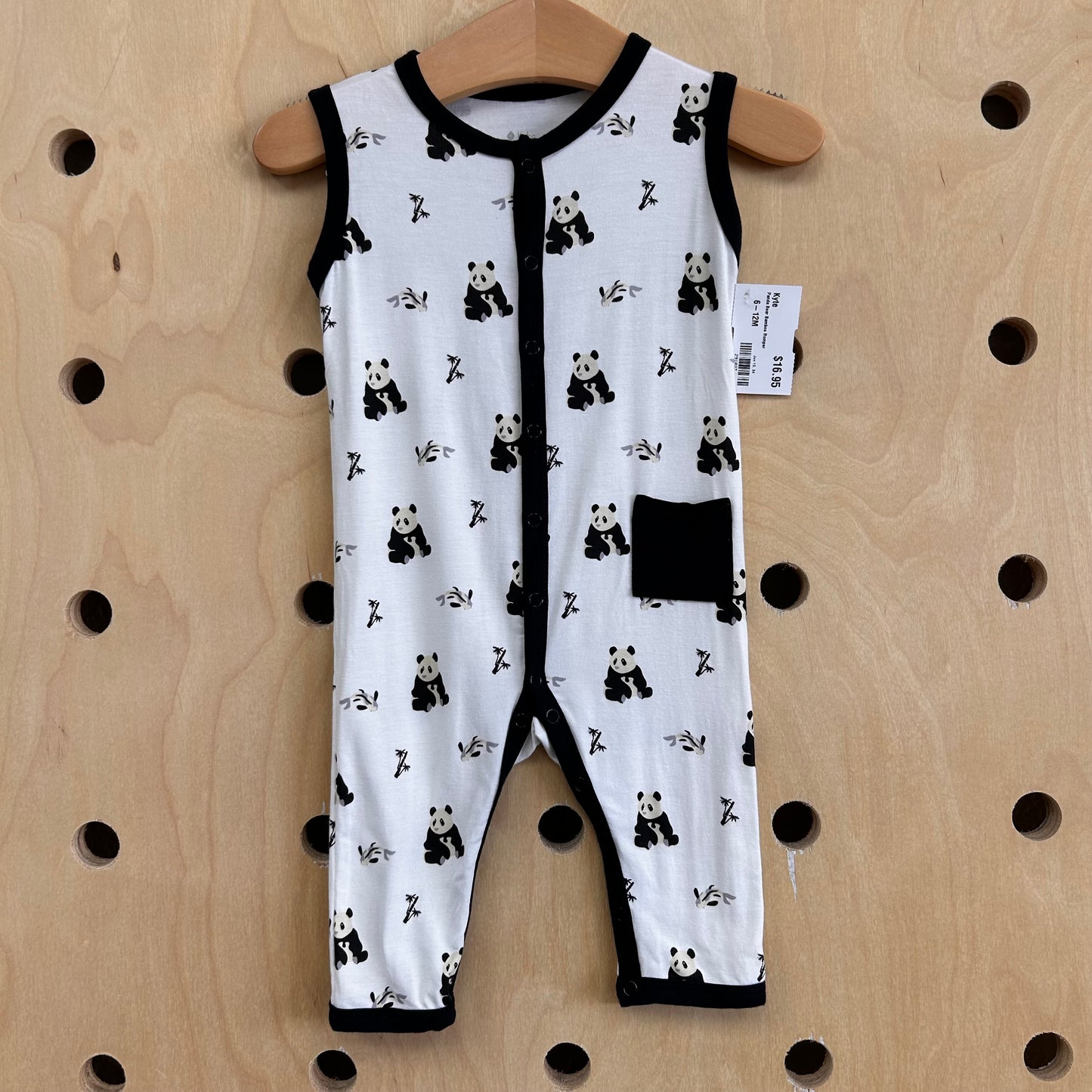 Panda Bear Bamboo Romper