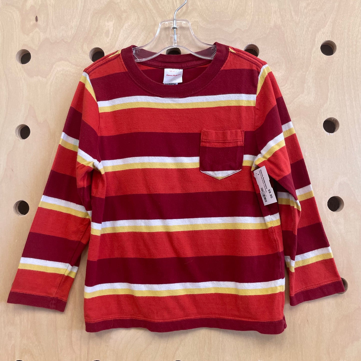 Orange & Red Striped Long Sleeve