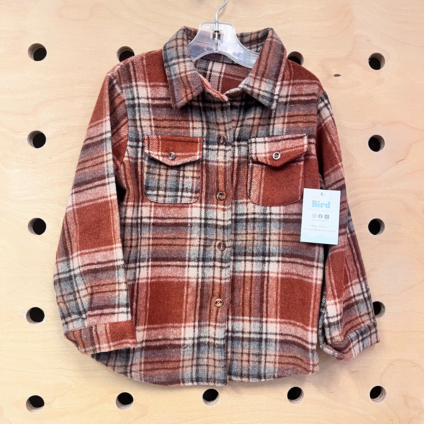 Brown Plaid Fleece Flannel