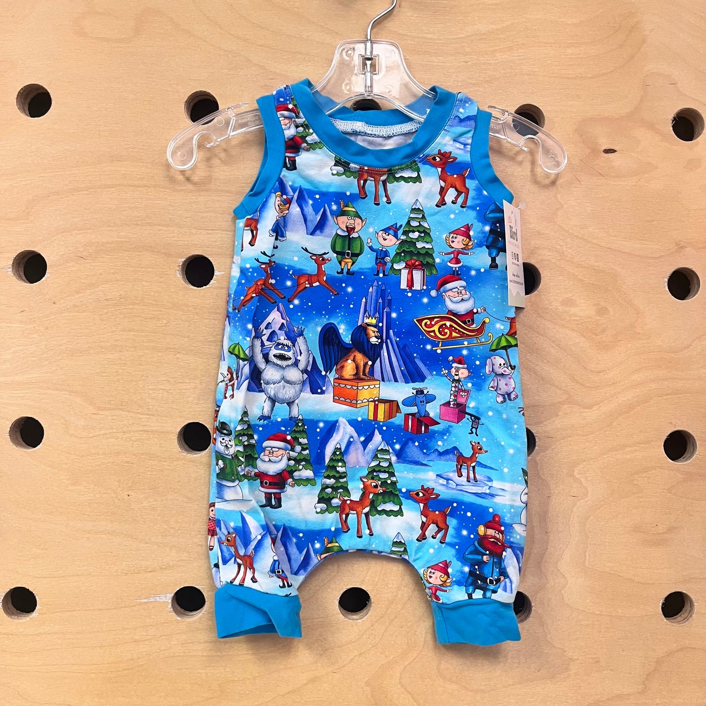 Blue Christmas Themed Romper