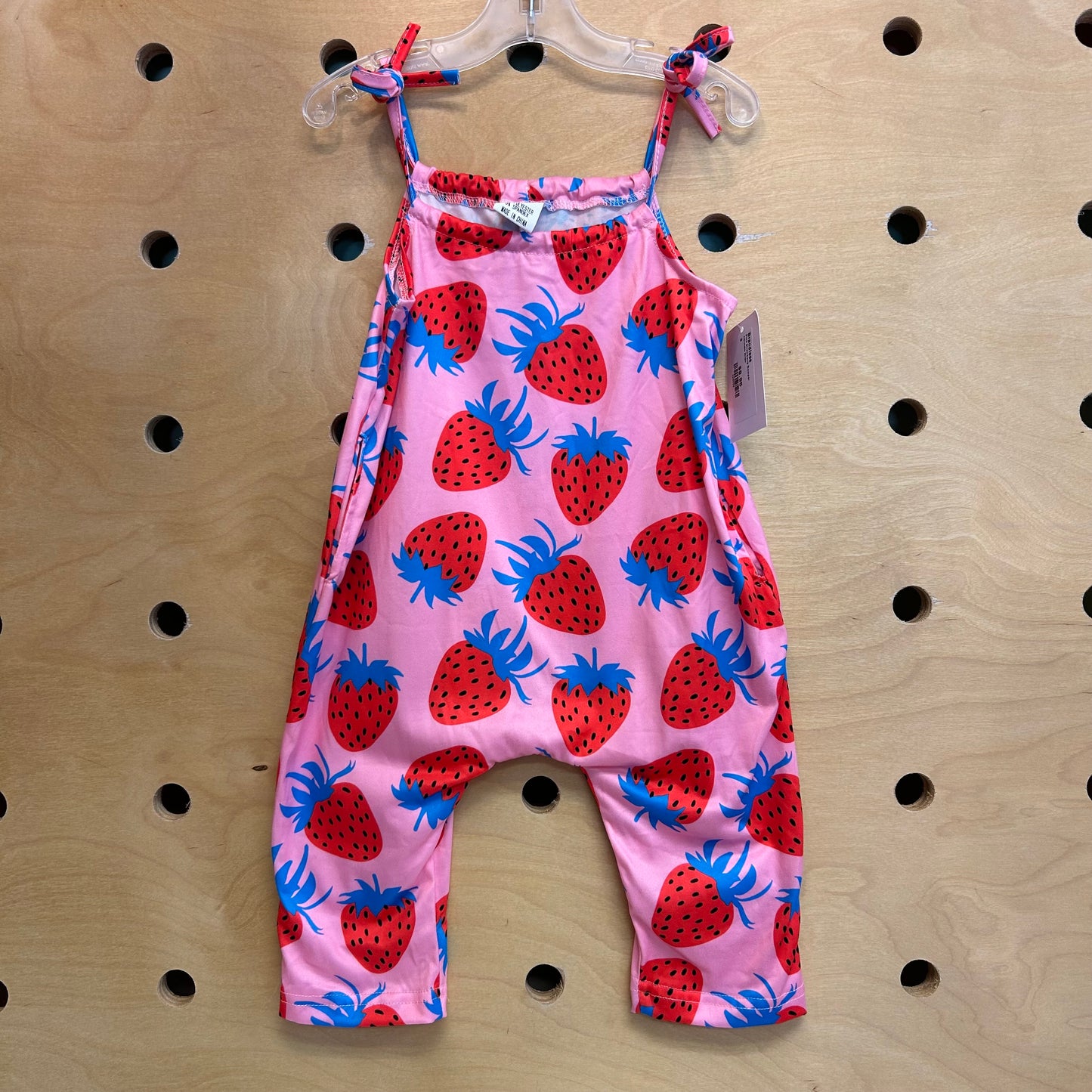 Pink Strawberry Romper