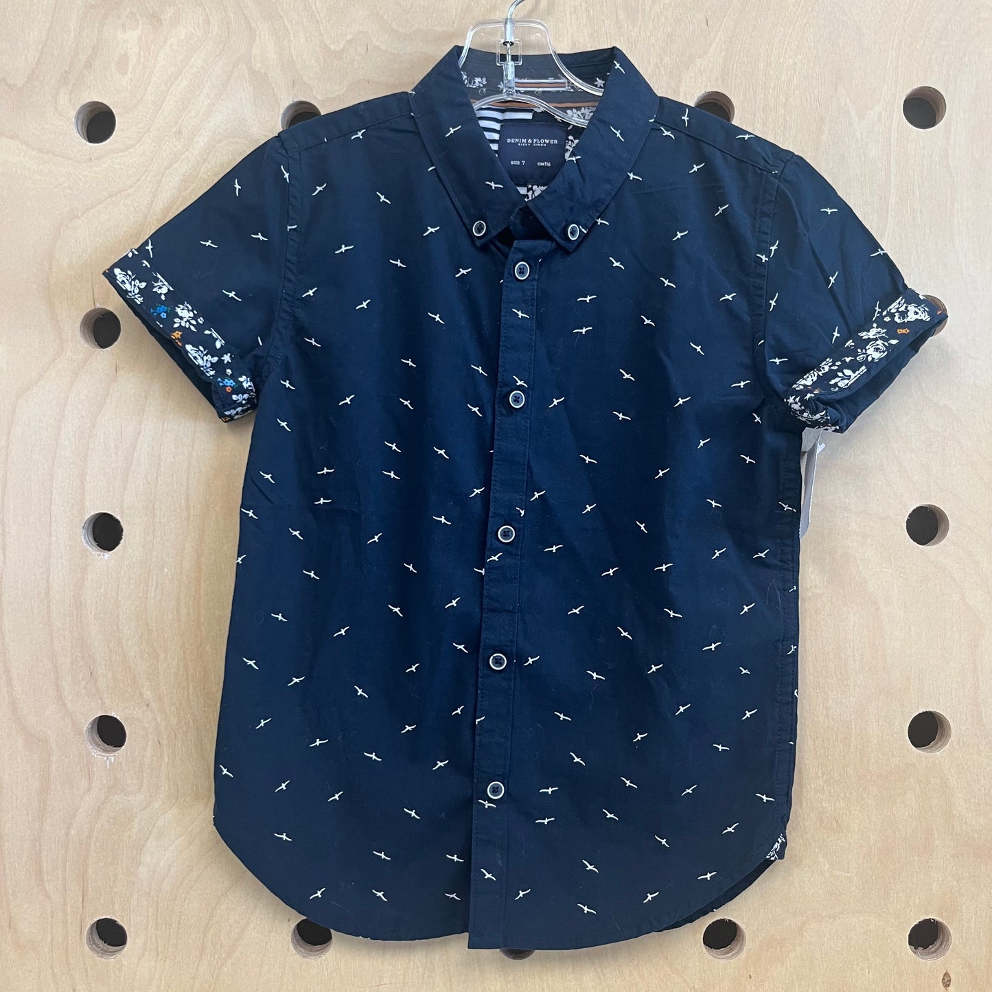 Blue Bird Button Up Shirt