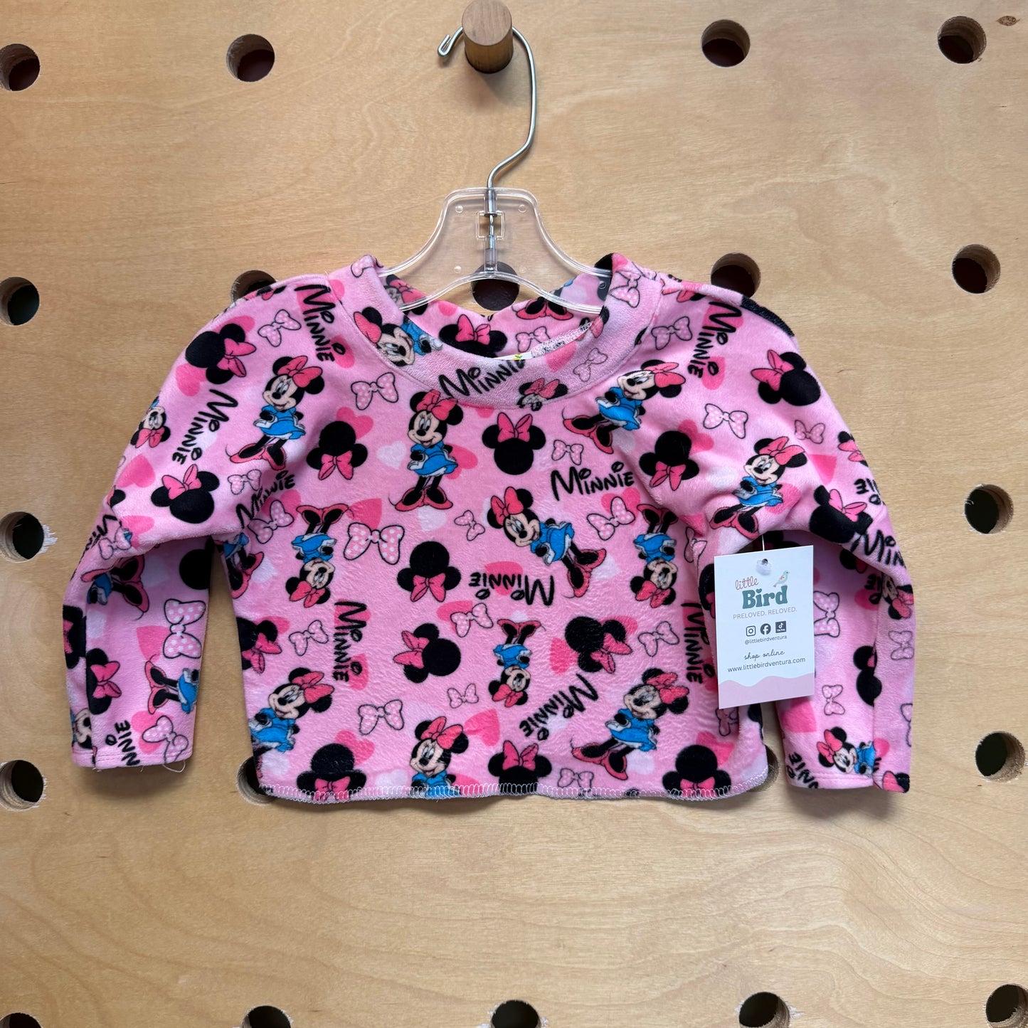 Pink Minnie Velour Top