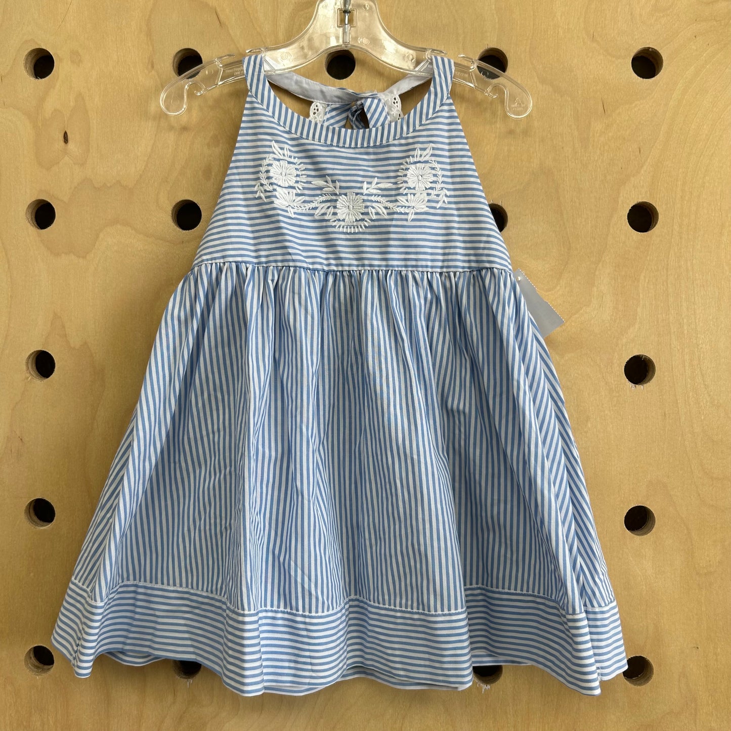 Blue Striped Floral Dress NEW!