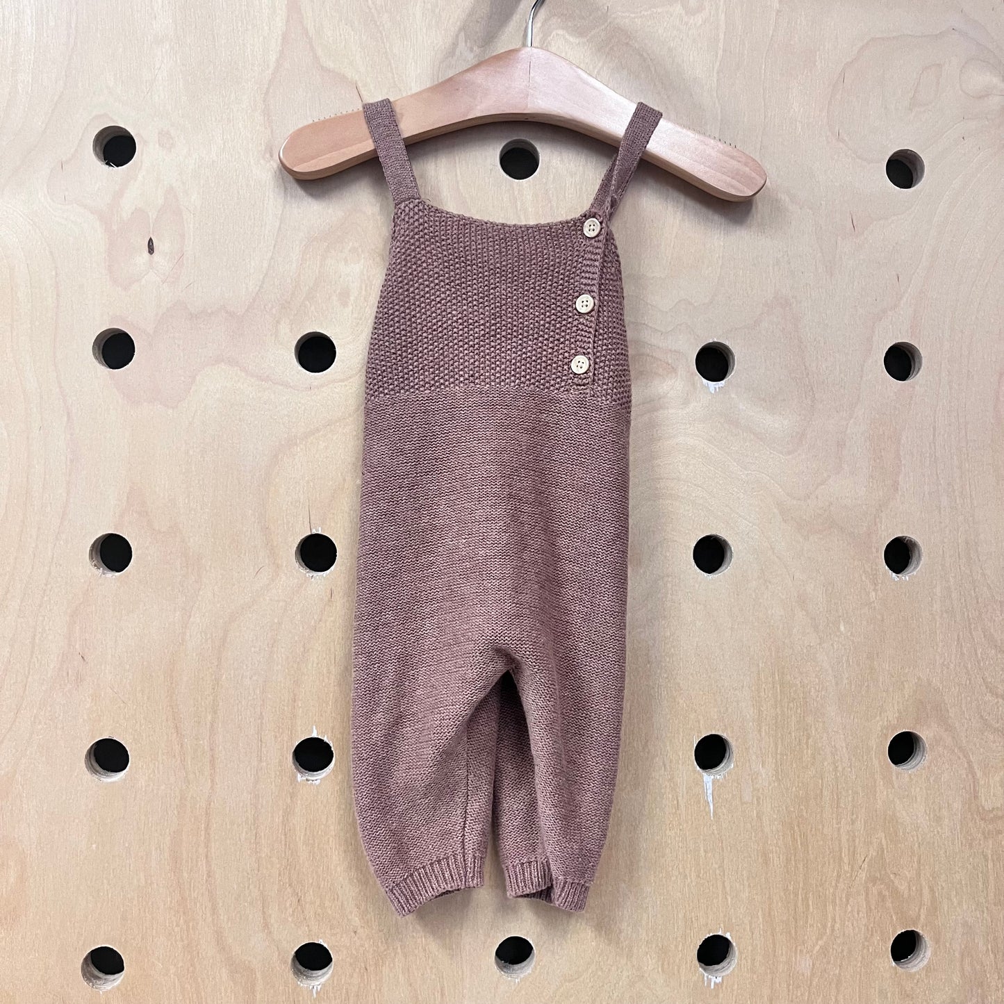 Brown Mixed Knit Romper