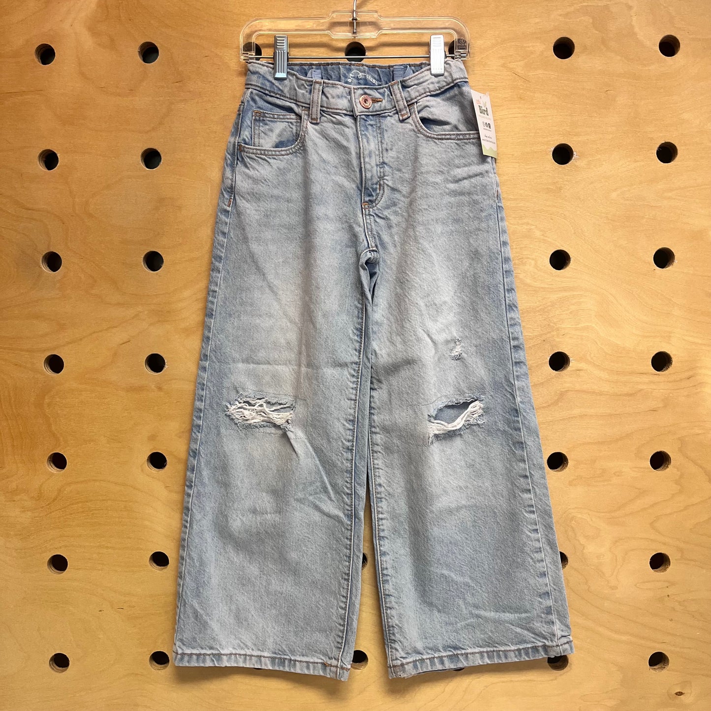 Distressed Wide Leg Denim