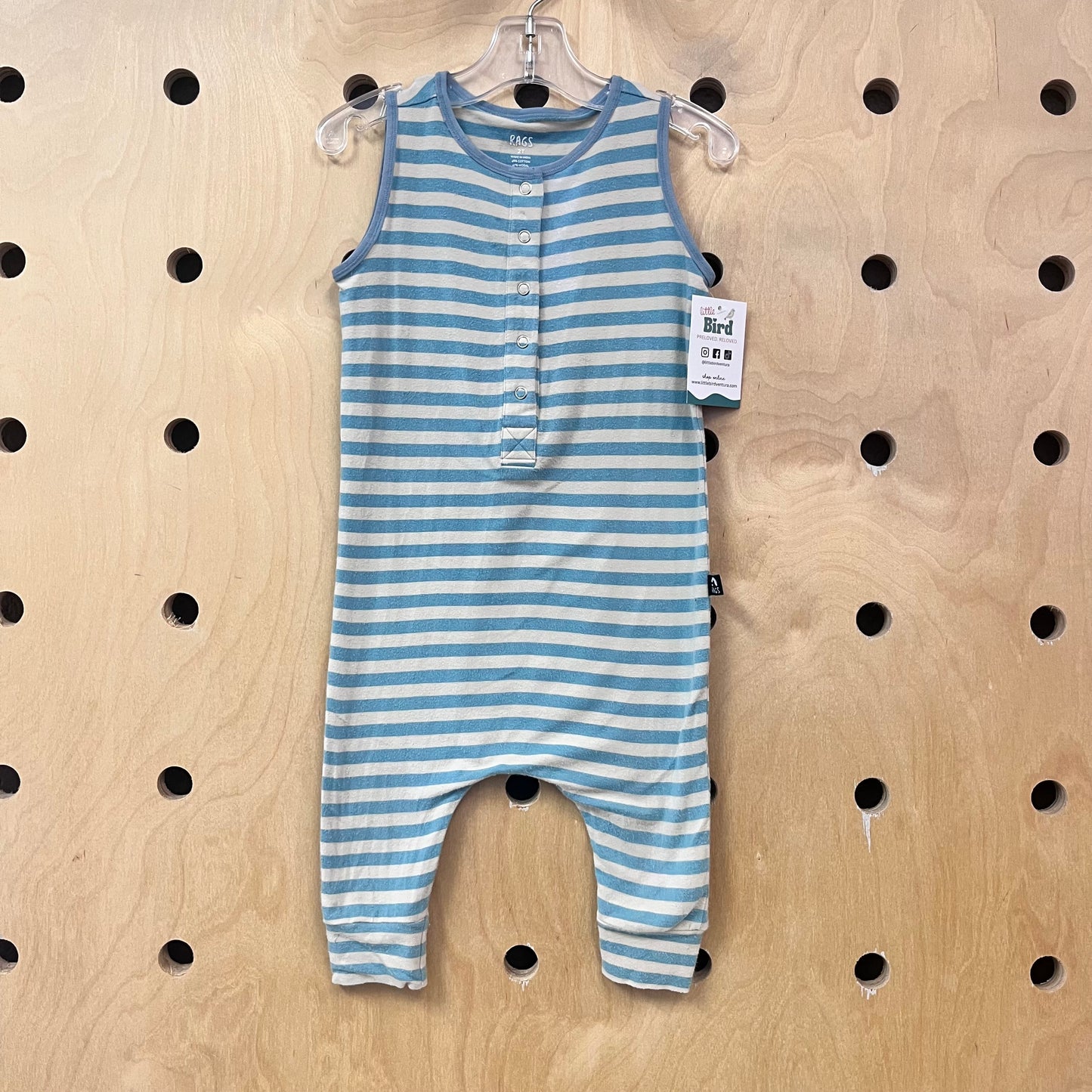 Blue Striped Romper