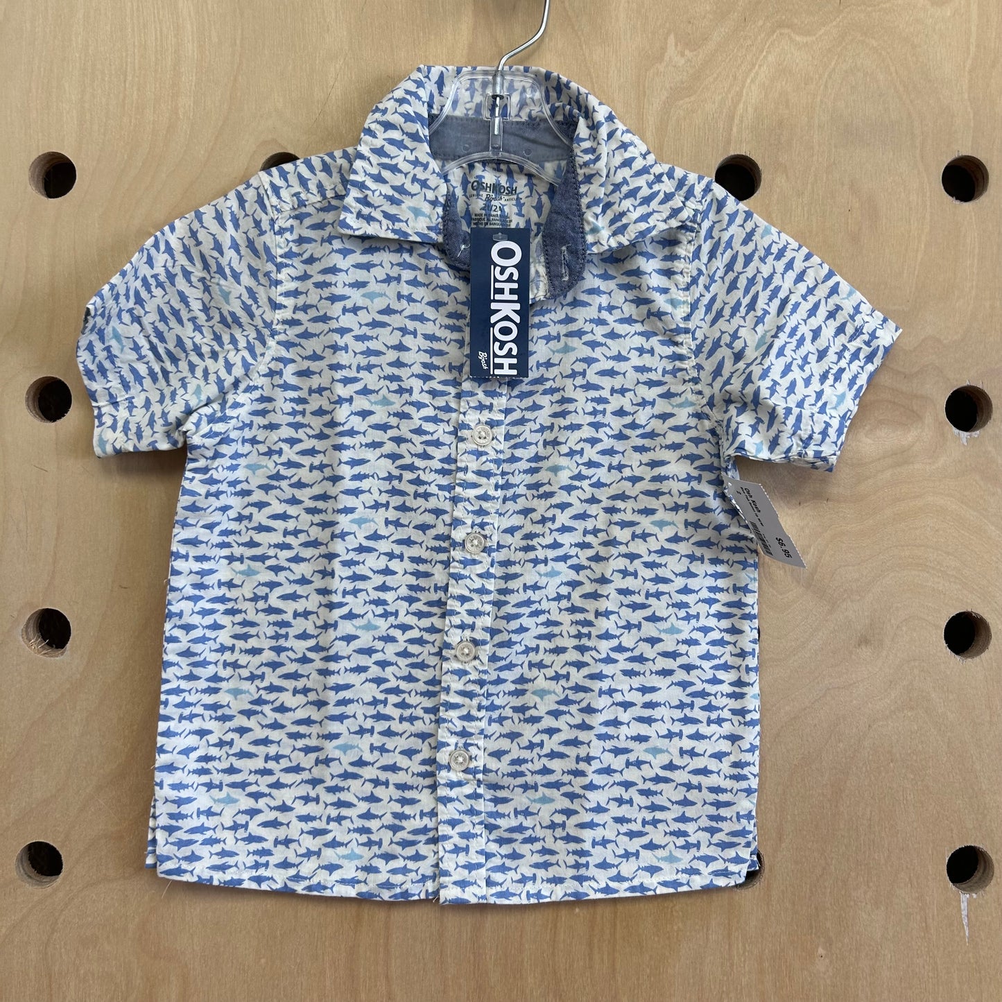 Blue Fish Button Up NEW!
