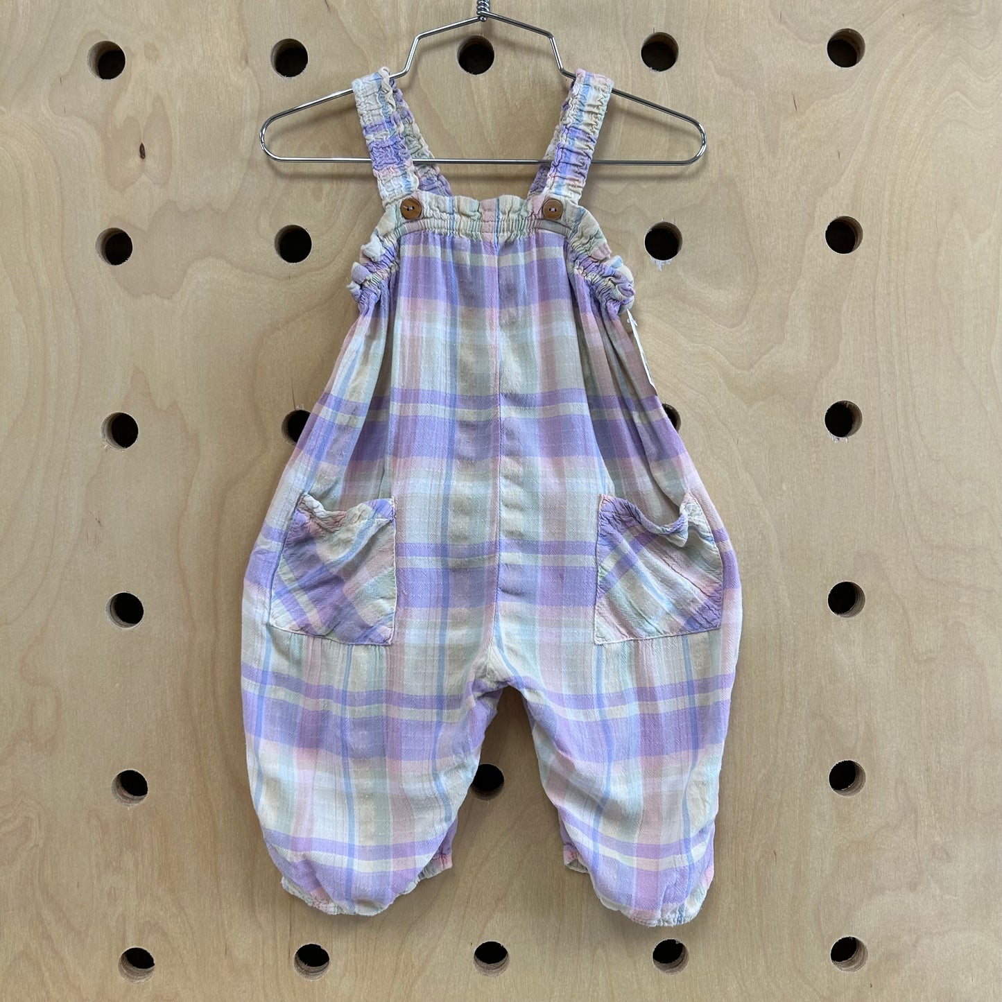 Lavender & Pink Pastel Plaid Romper