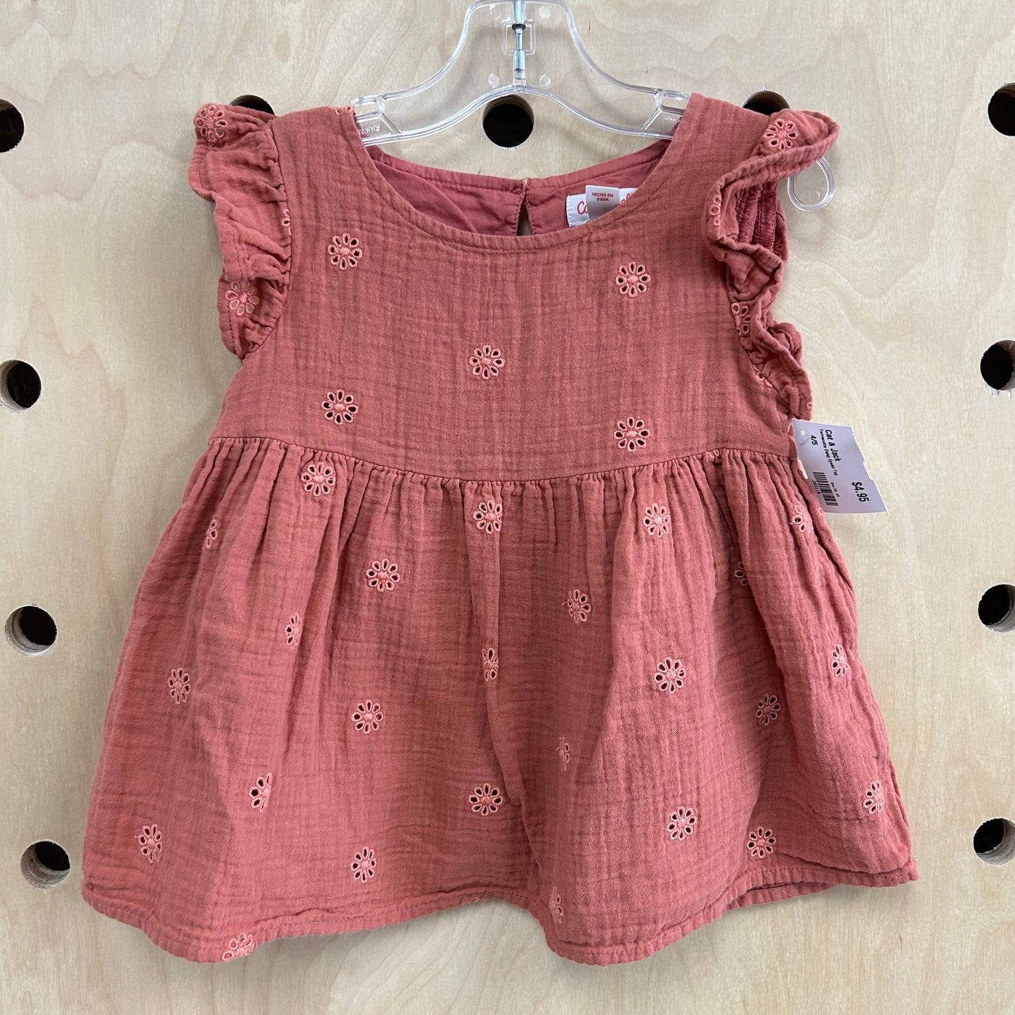 Terracotta Daisy Eyelet Top