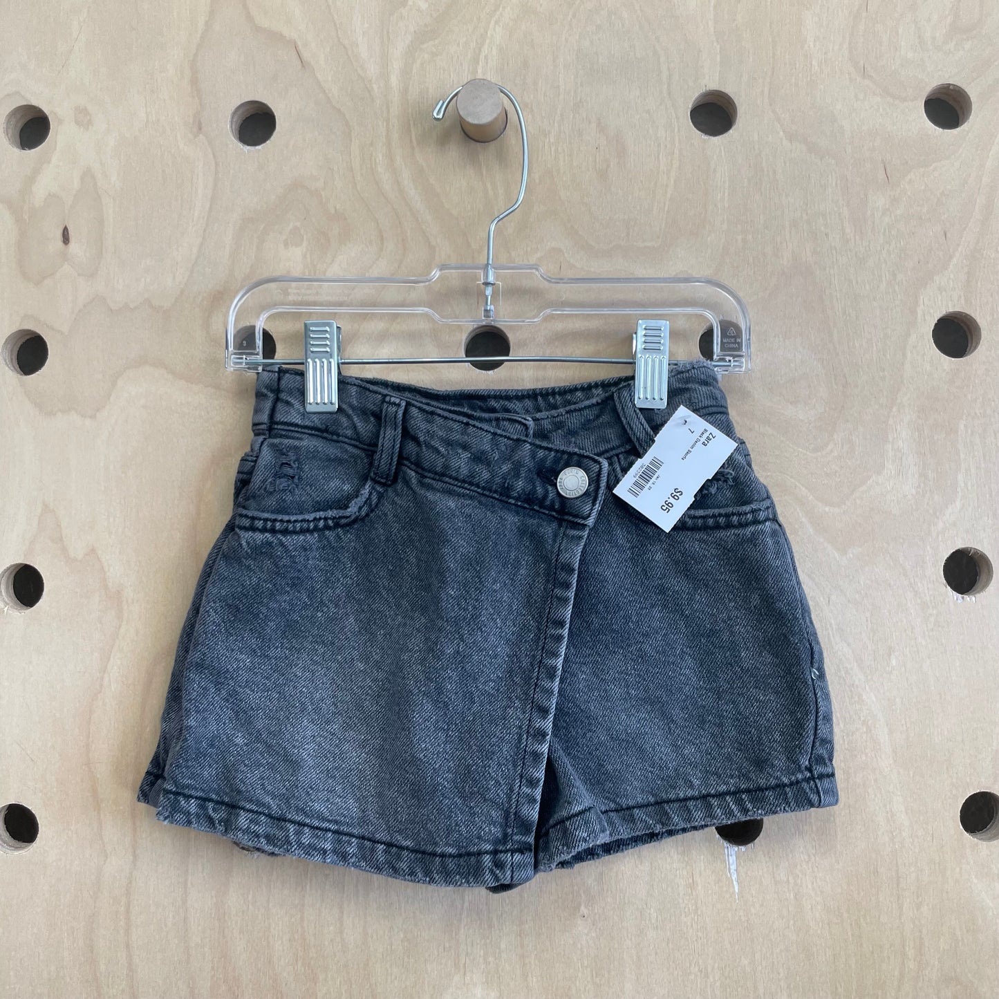 Black Denim Skorts