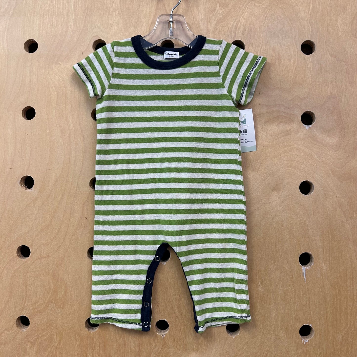 Green Striped Romper