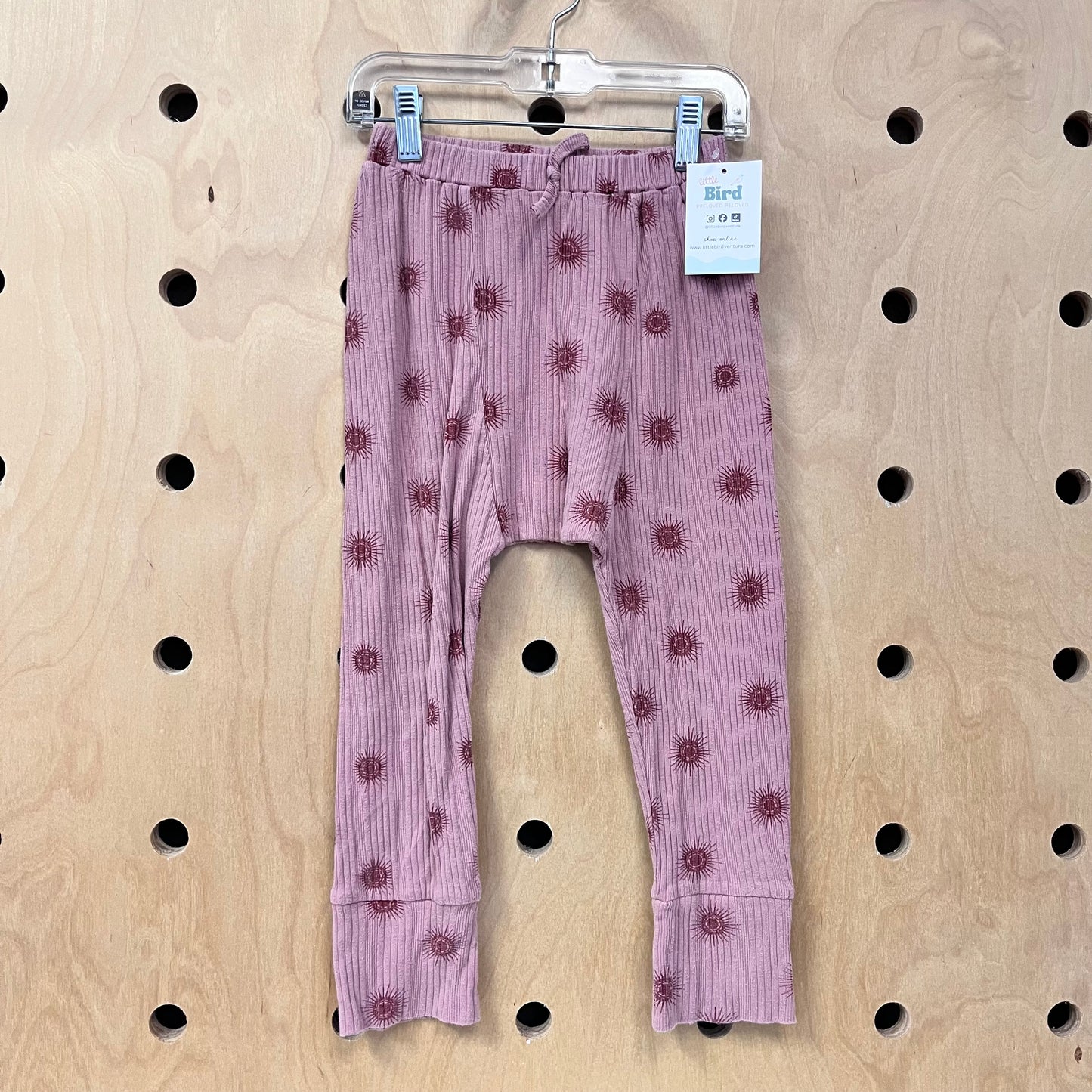 Organic Blush Suns Ribbed Pants