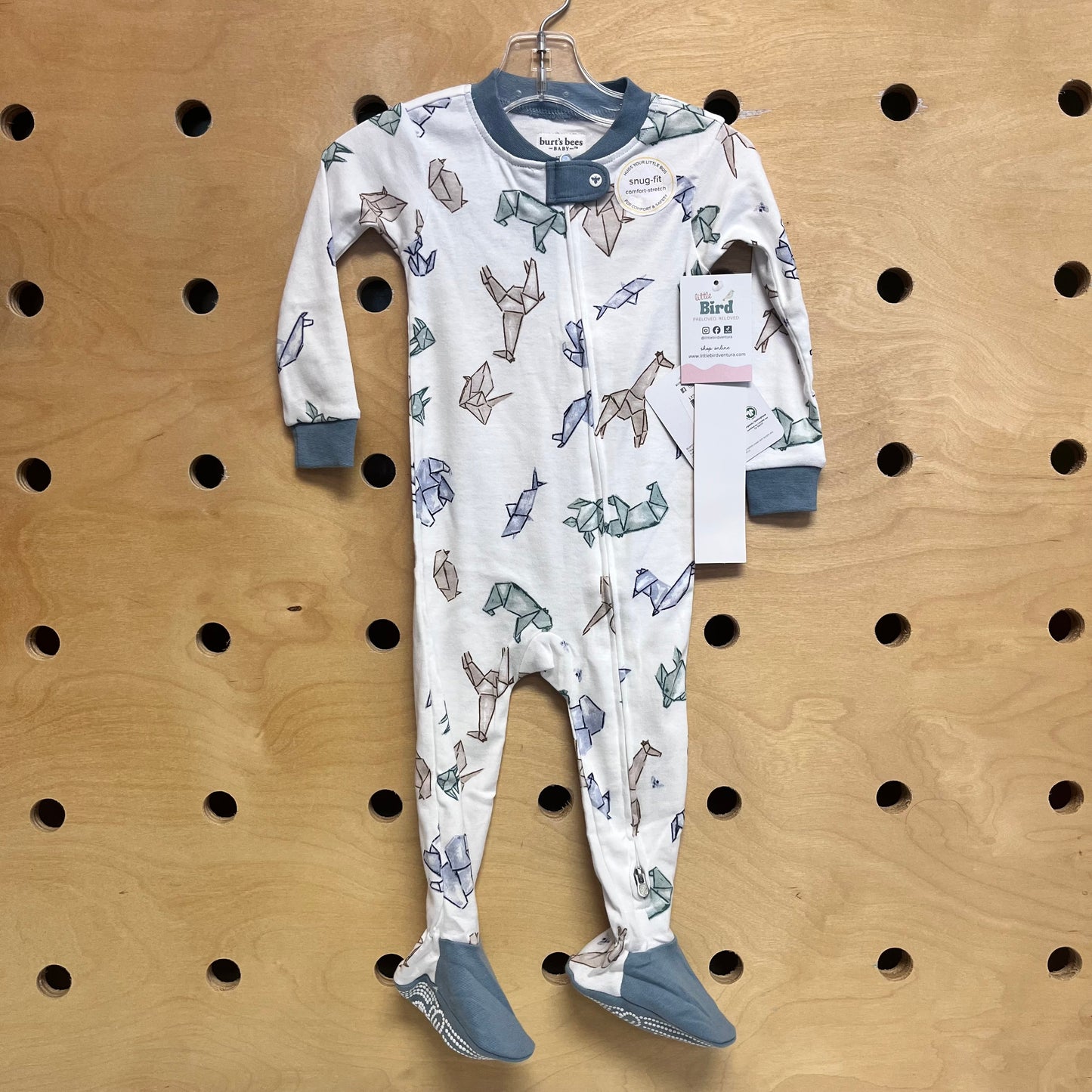 White Oragami Animals Footies NEW!