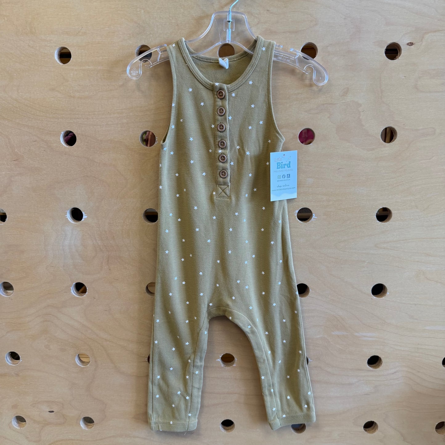 Mustard/White Stars Romper