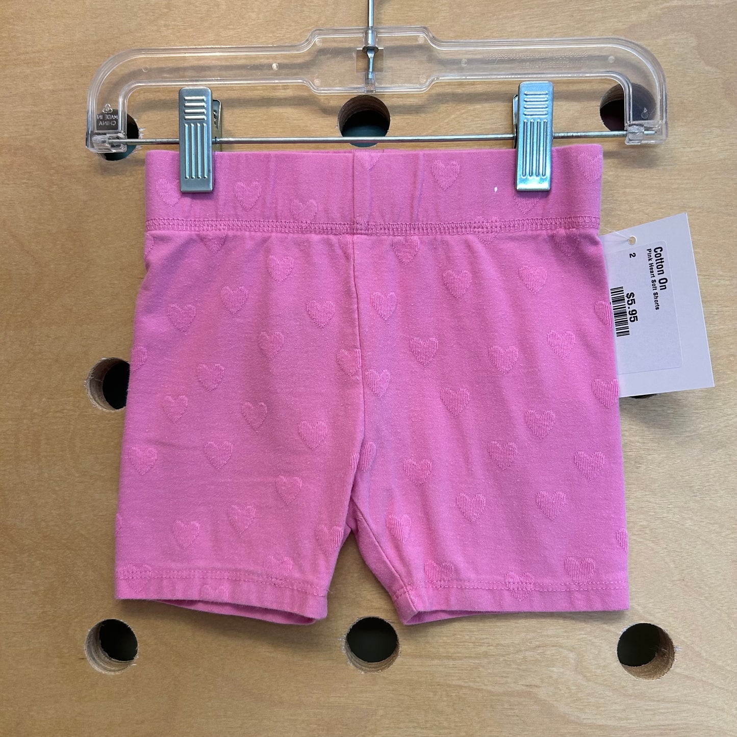 Pink Heart Soft Shorts