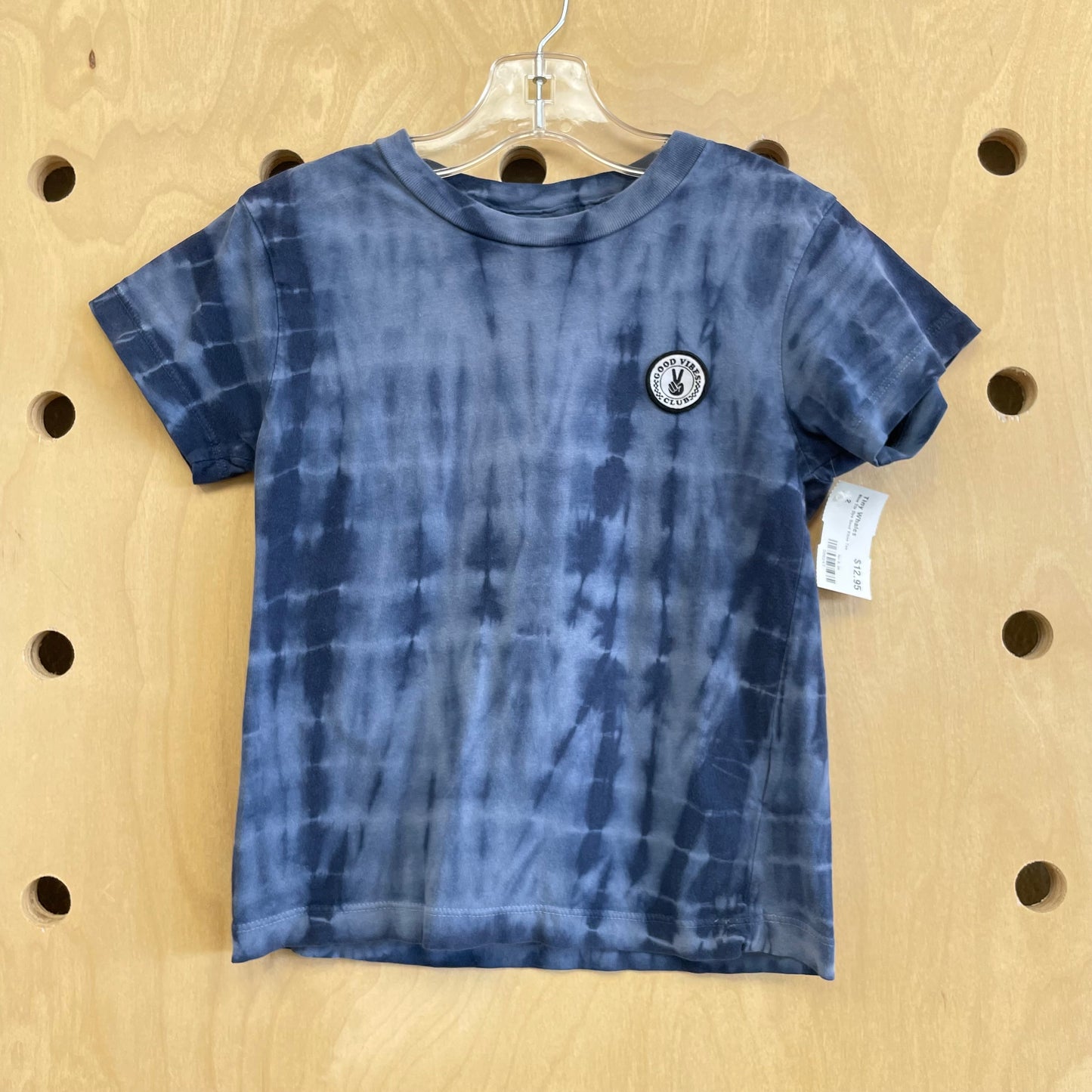 Blue Tie Dye Good Vibes Tee
