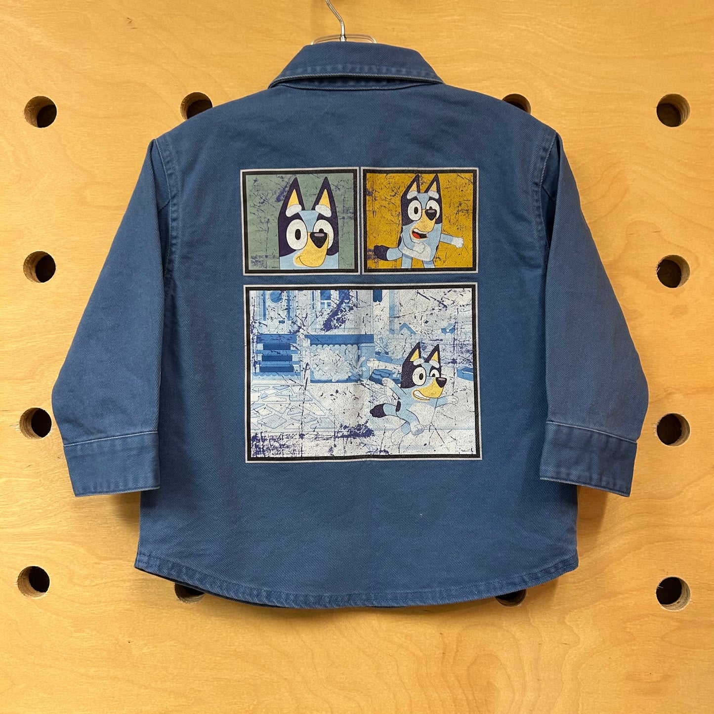 Blue Soft Denim Bluey Snap Jacket