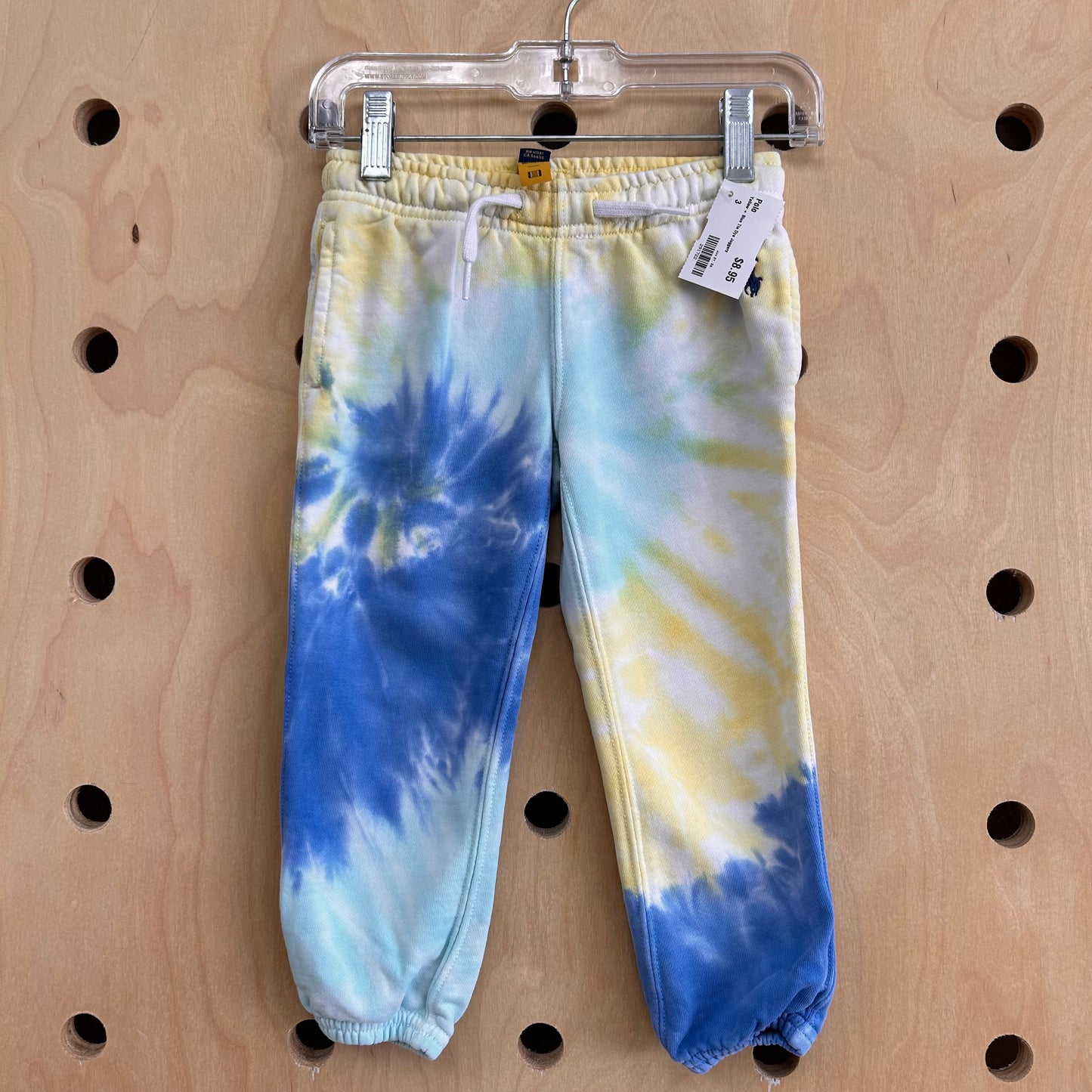 Yellow + Blue Tie Dye Joggers