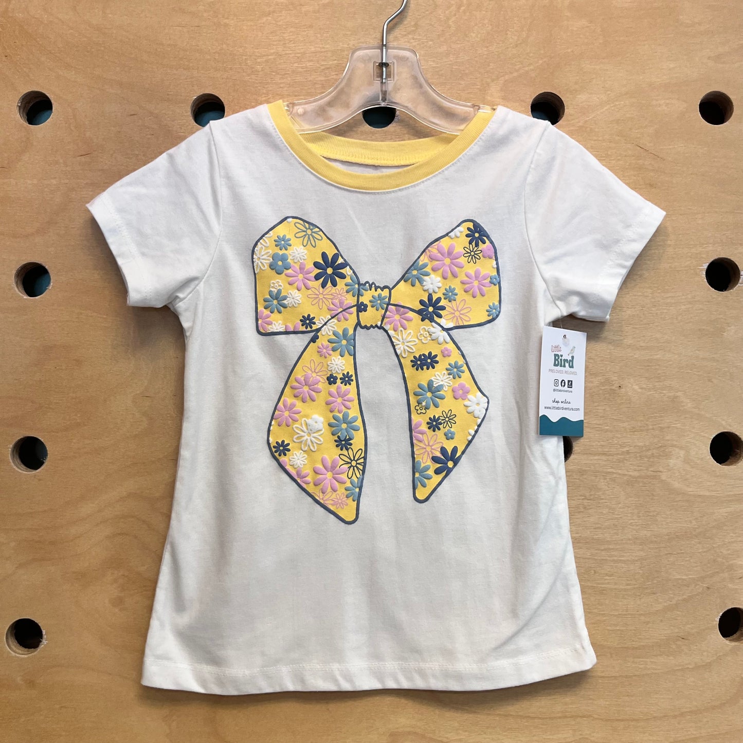 Yellow/White Floral Bow Tee