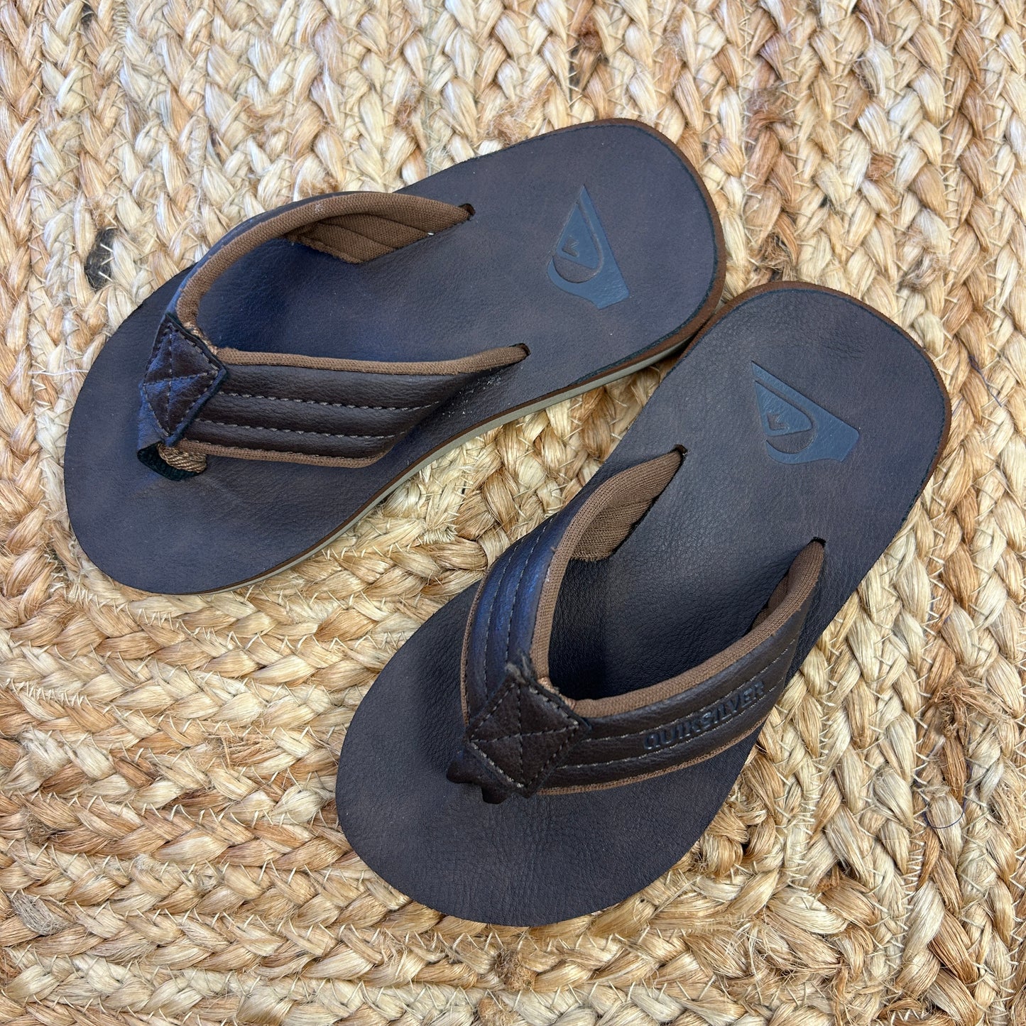 Brown Leather Flip Flops