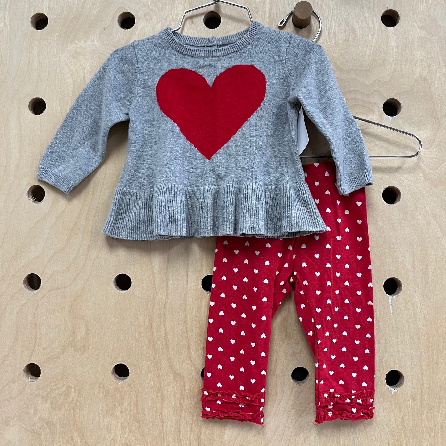 Grey+Red/White Hearts Outfit