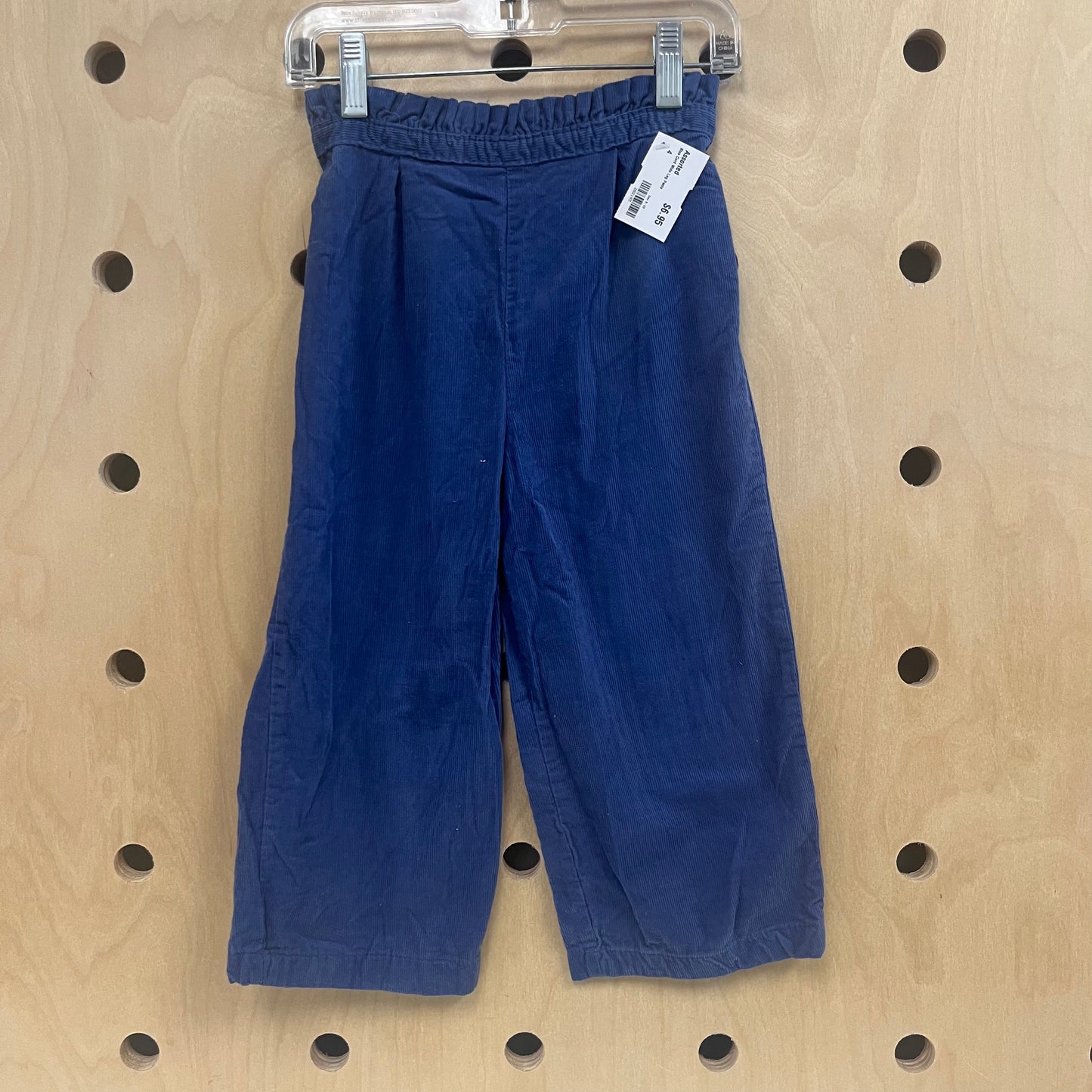 Blue Cord Wide Leg Pants