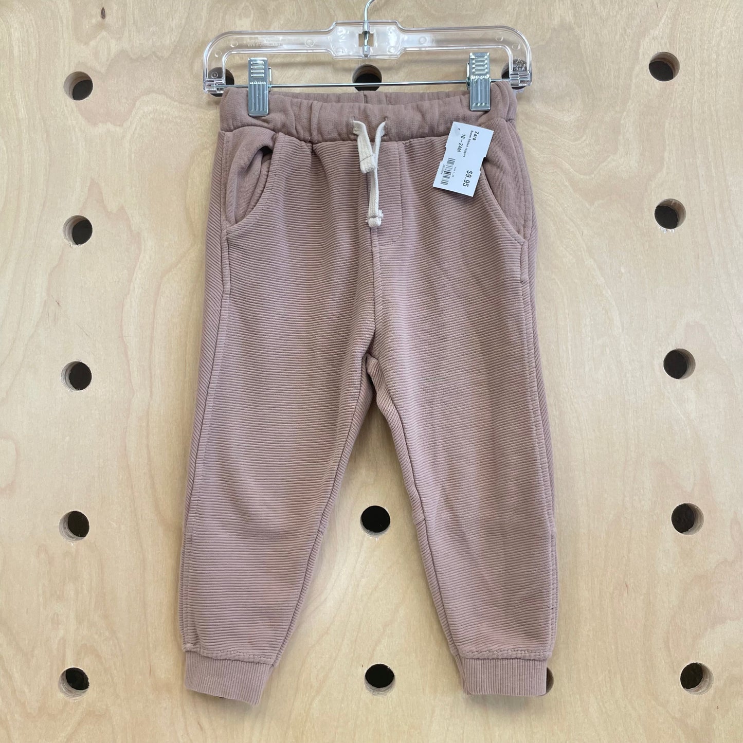 Brown Ribbed Joggers