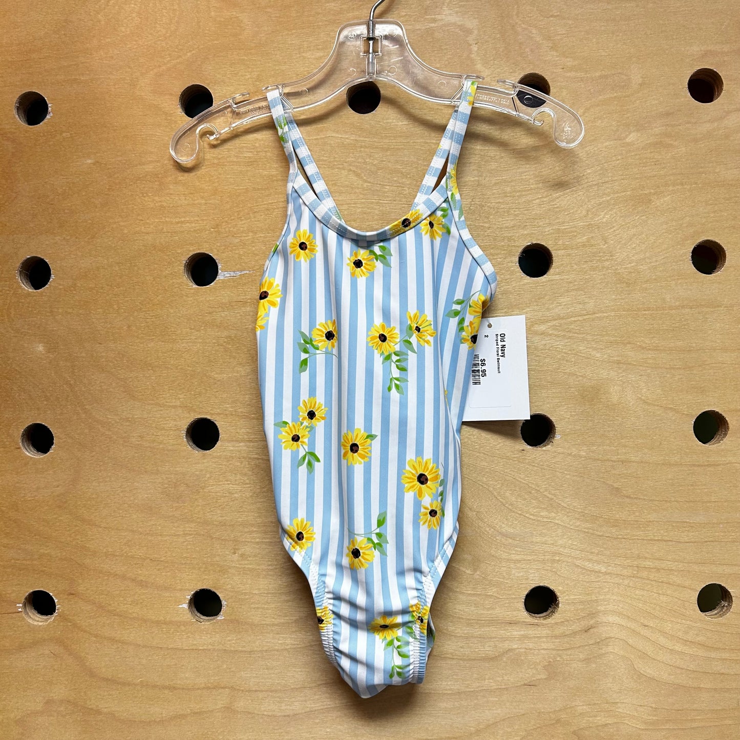 Striped Floral Swimsuit