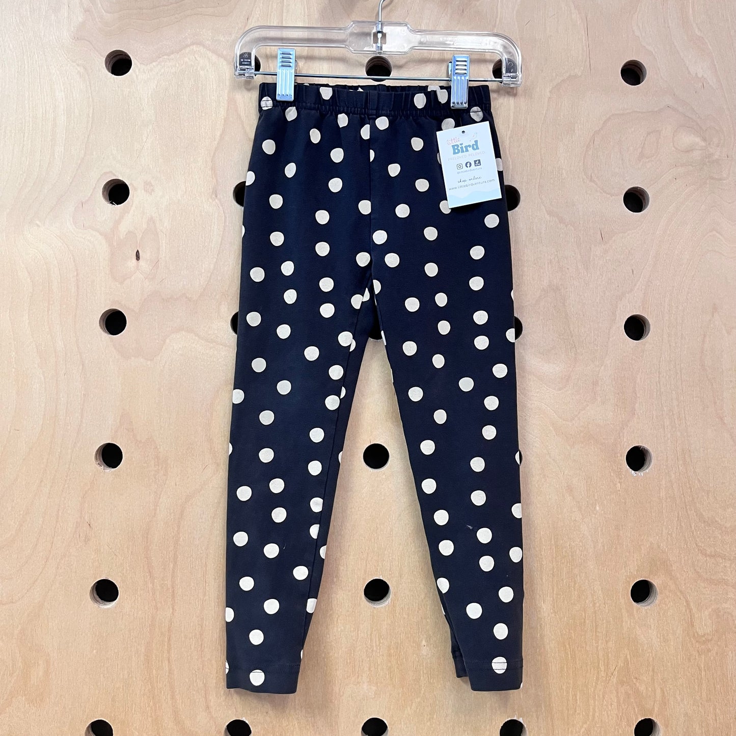 Grey + Cream Polka Dots Leggings