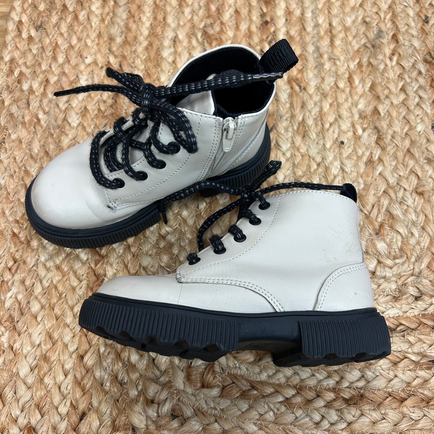 Beige Chelsea Combat Boots
