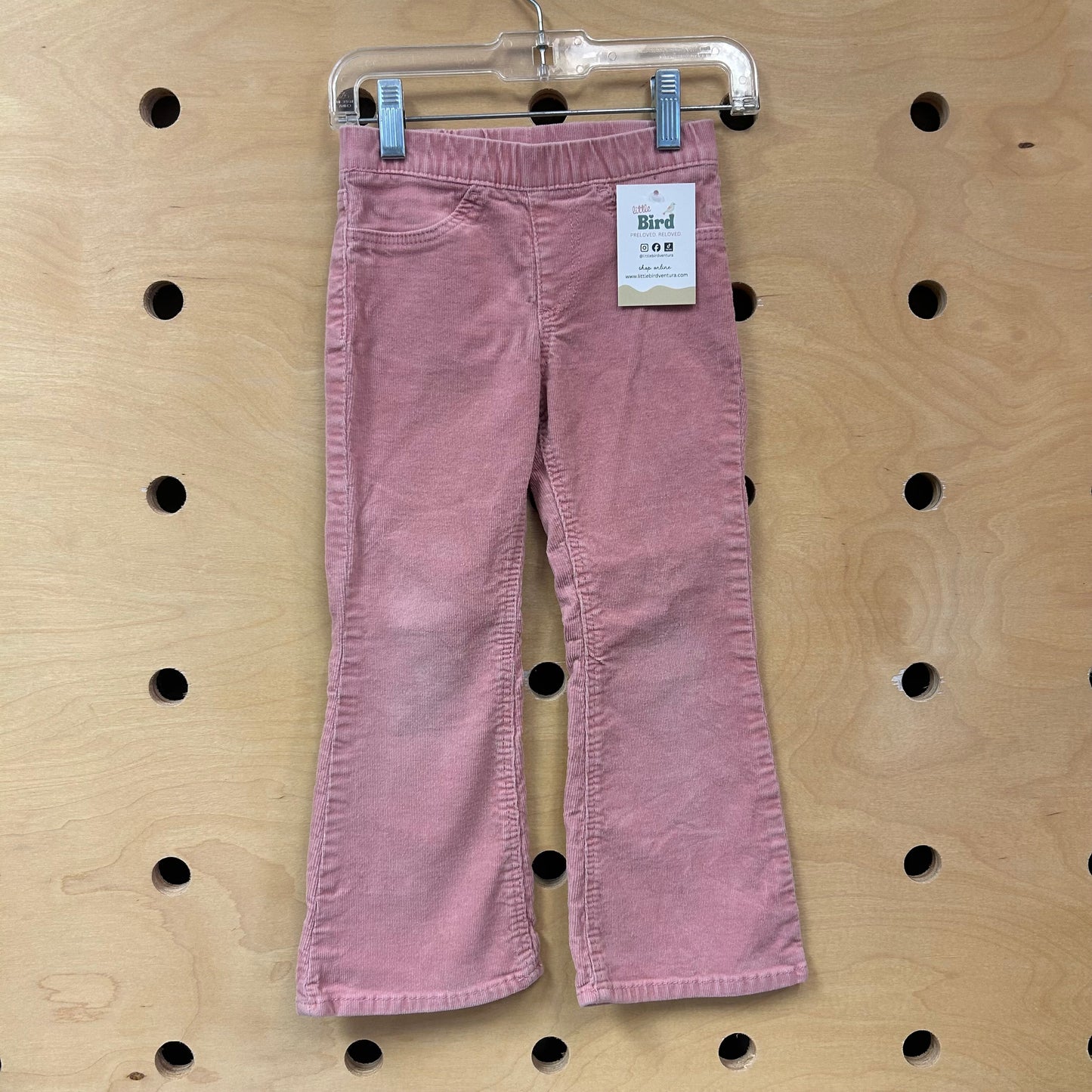 Pink Cord Flare Jeggings