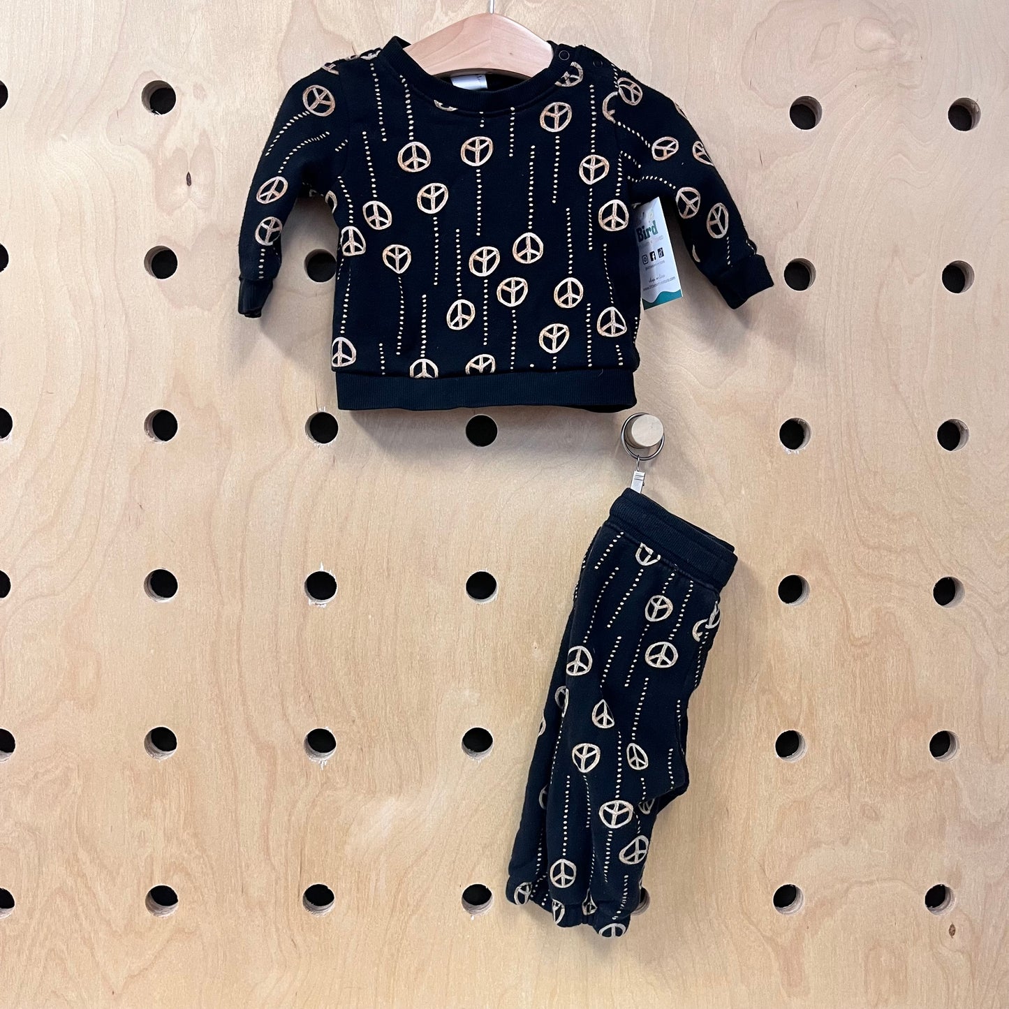 Black Peace Fleece Outfit