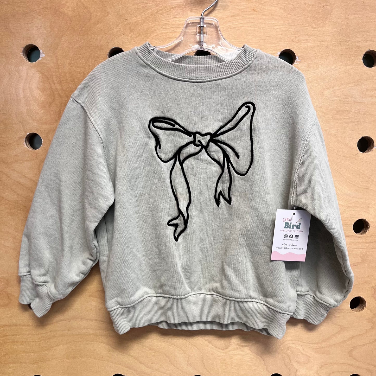 Mint & Black Bow Pullover