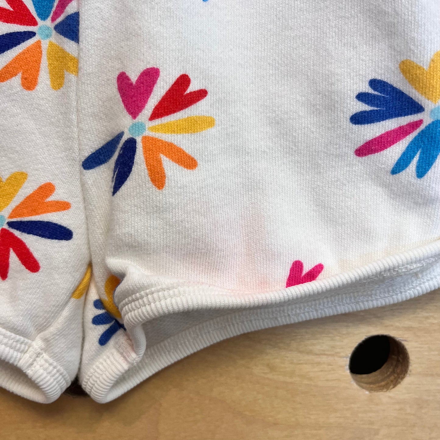 White/Colorful Cotton Shorts