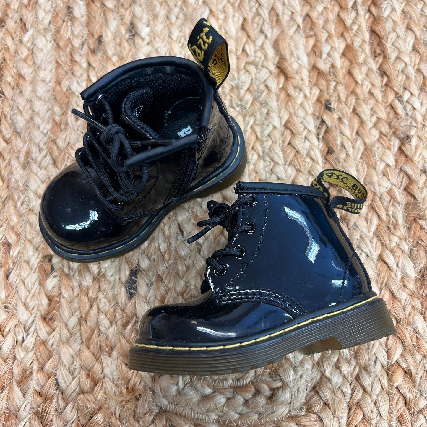 Black Patent Leather Boots