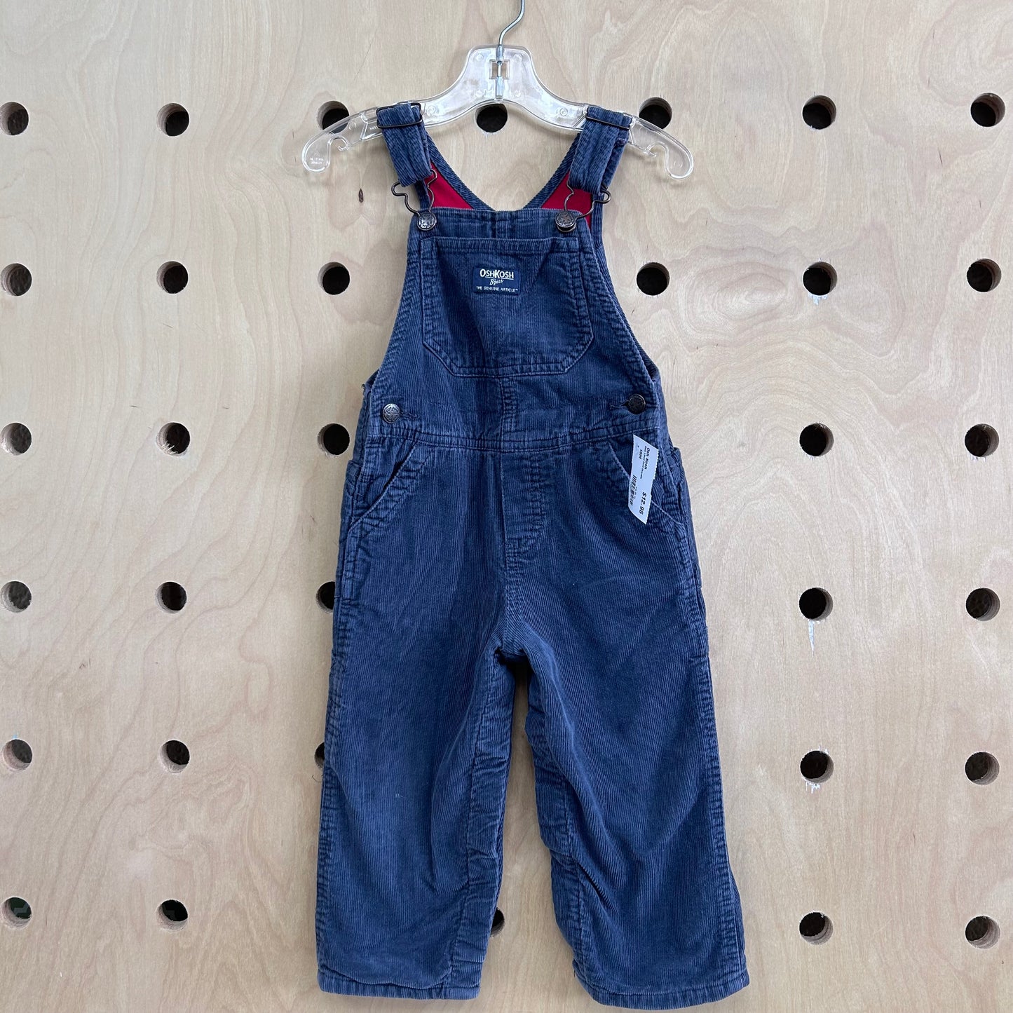 Blue Lined Cord Overalls