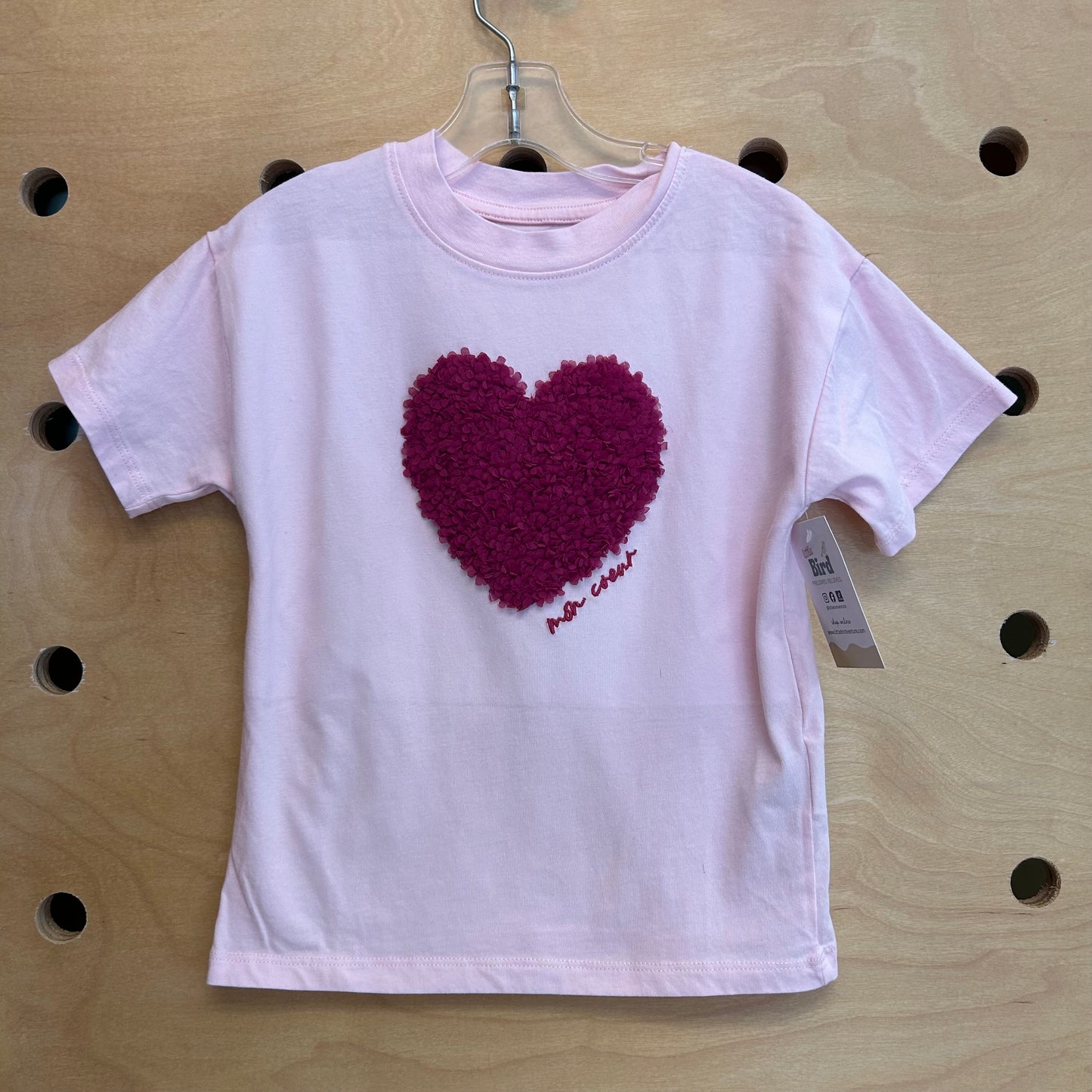 Pink/Purple Appliqué Heart Tee