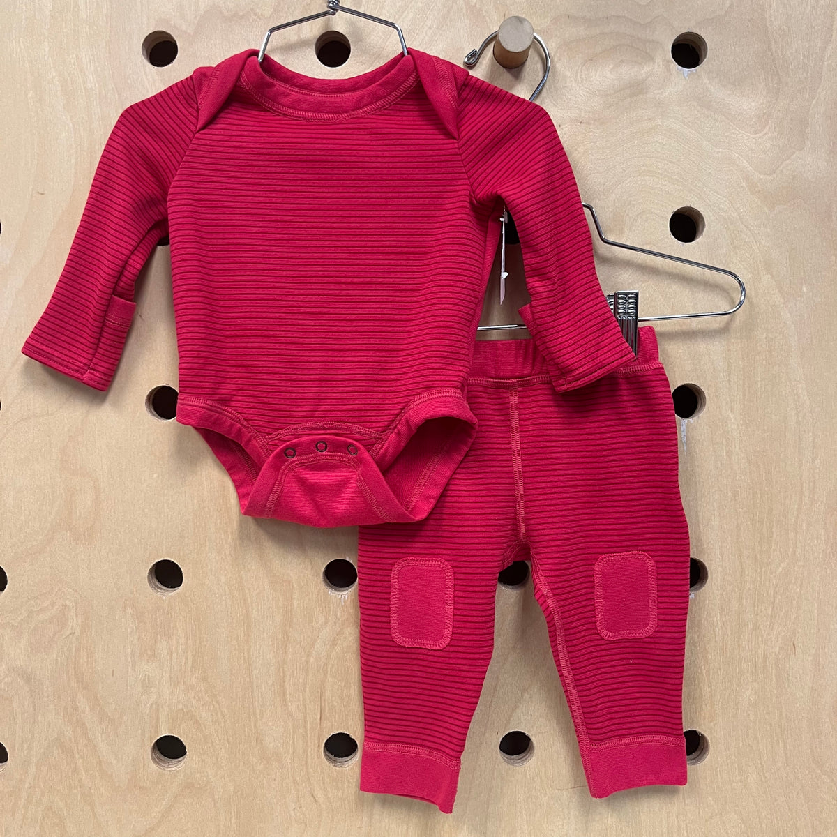 Red Striped Bodysuit Outfit