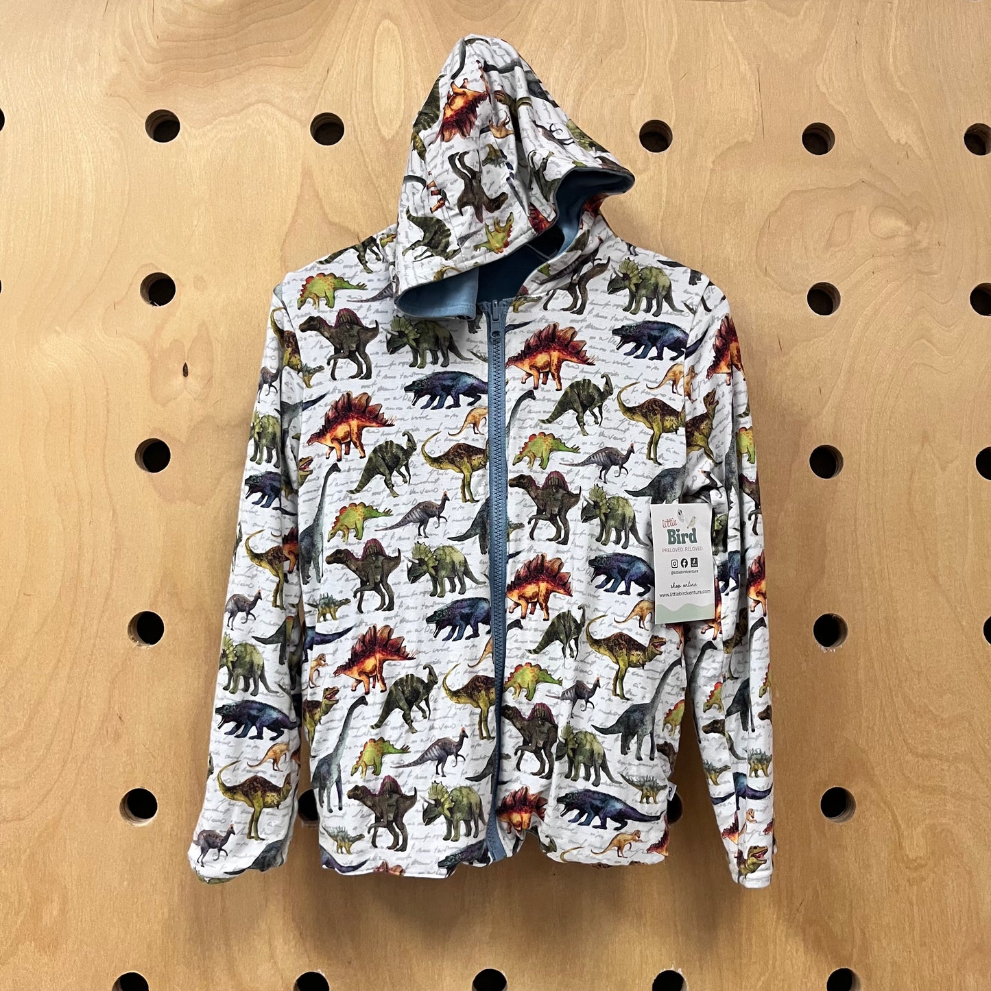Organic Reversible Dinos Zip Hoodie