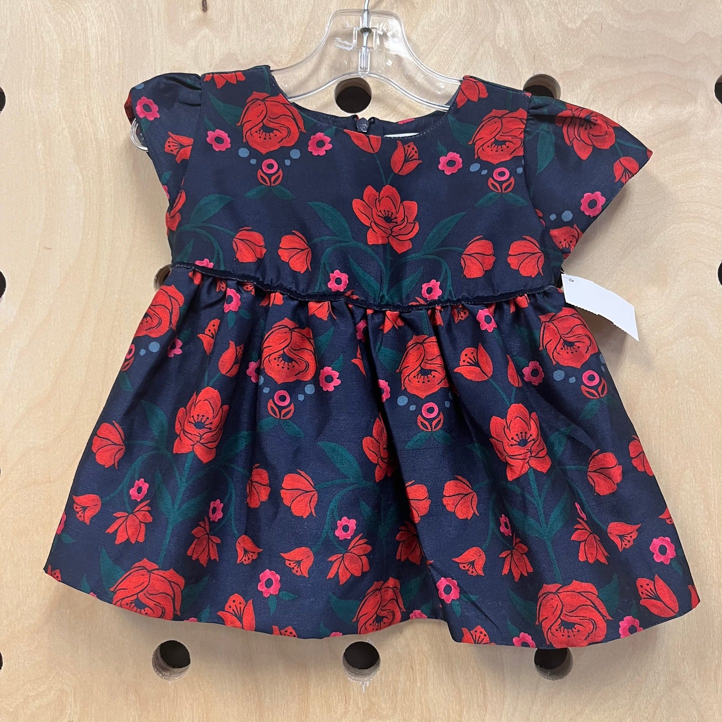 Red Floral Cap Sleeve Blouse