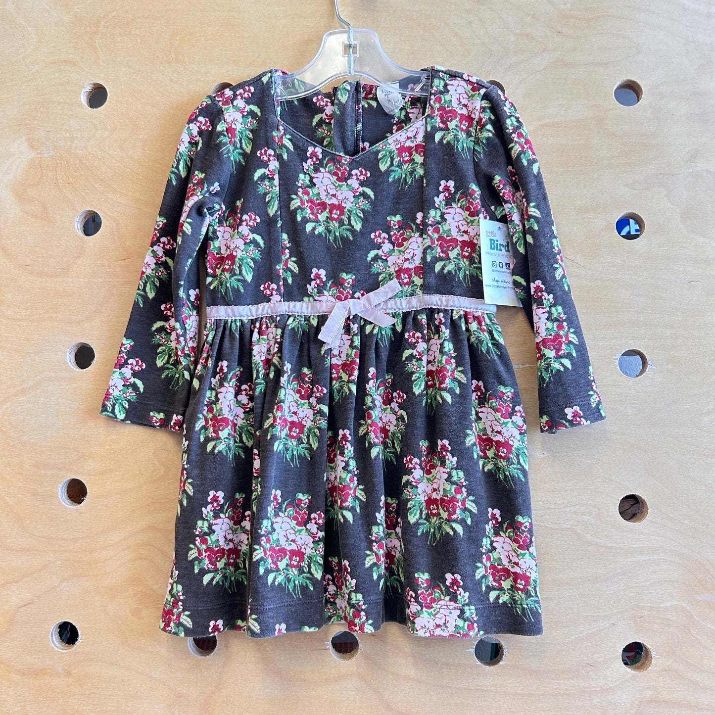 Brown Floral Organic Dress