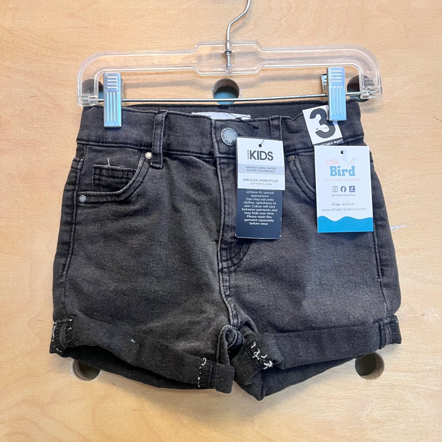 Black Wash Cassandra Denim Shorts NEW!