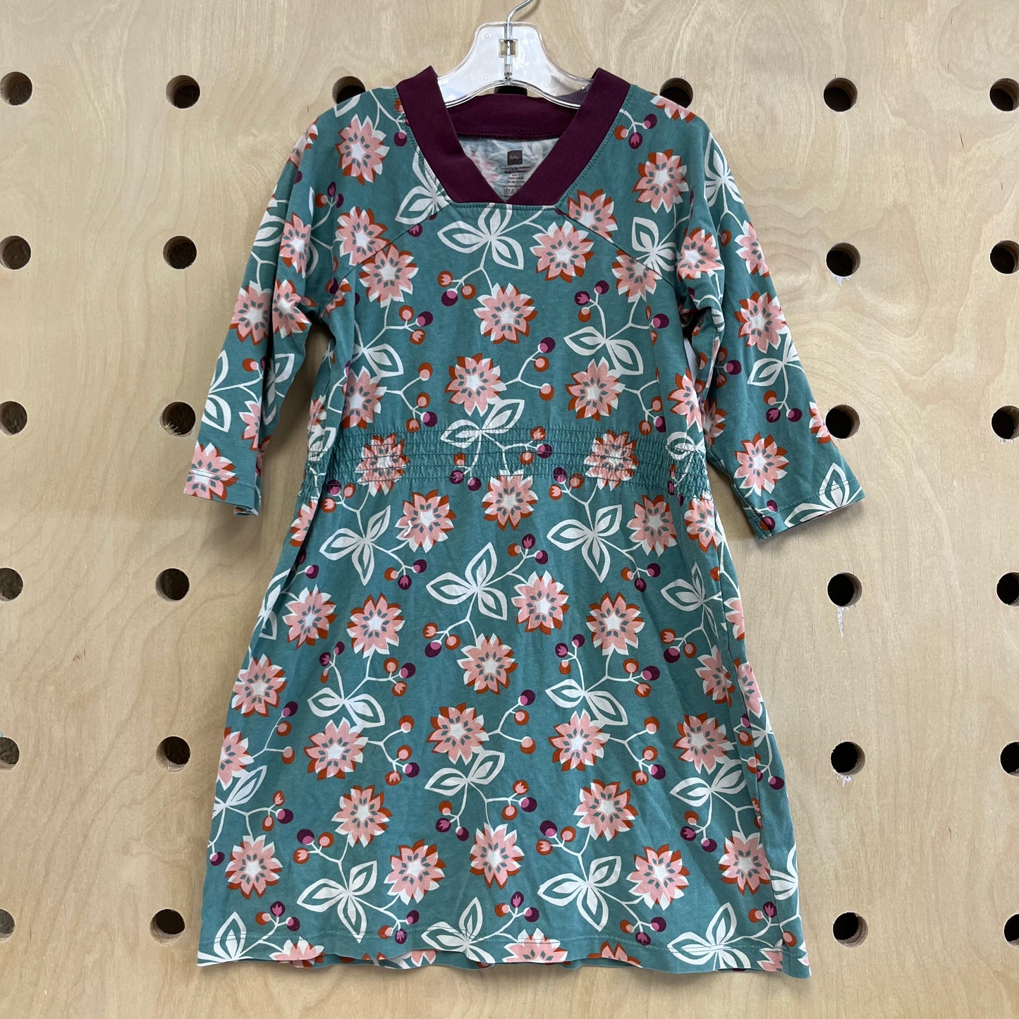 Teal Floral Dress