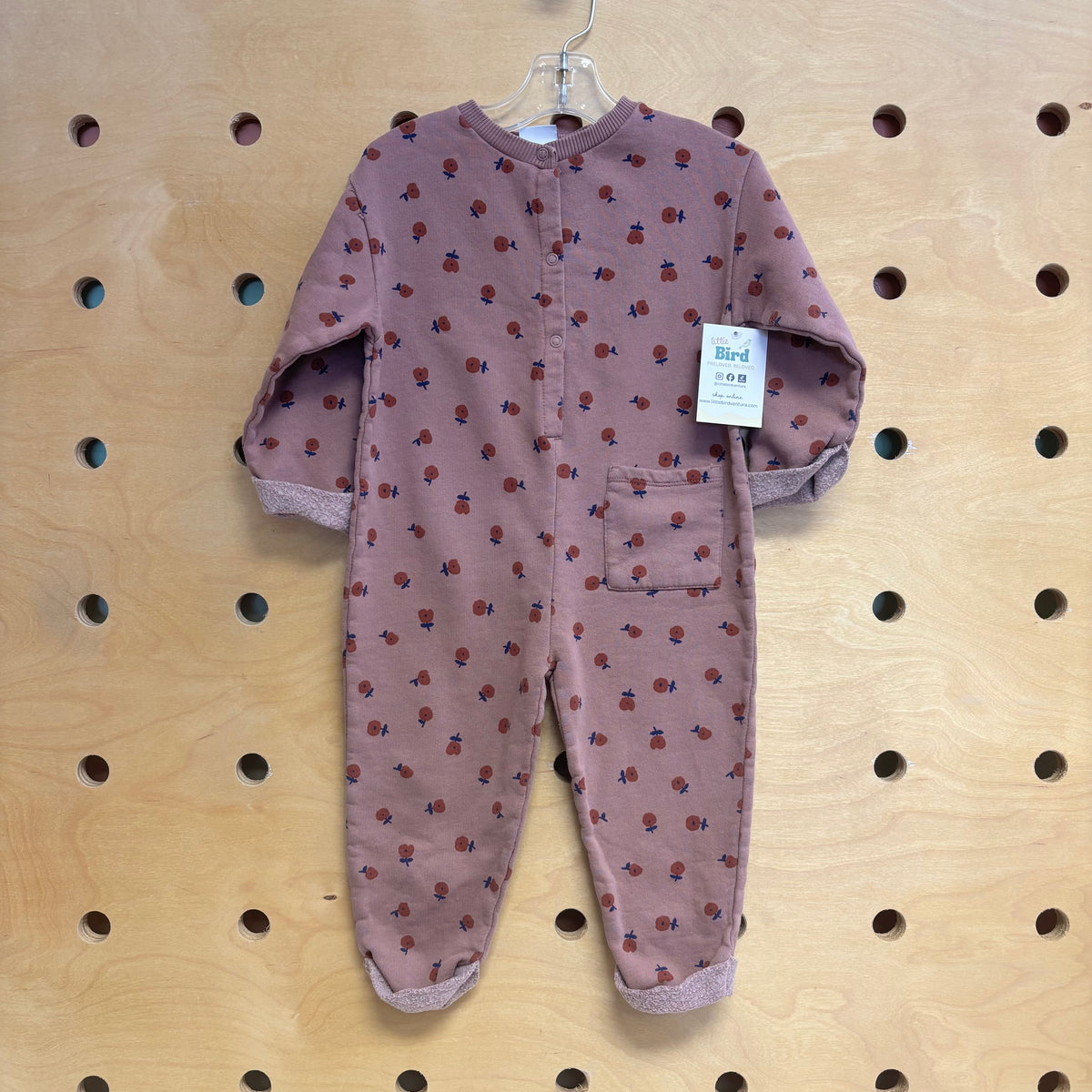 Mauve Floral Coveralls