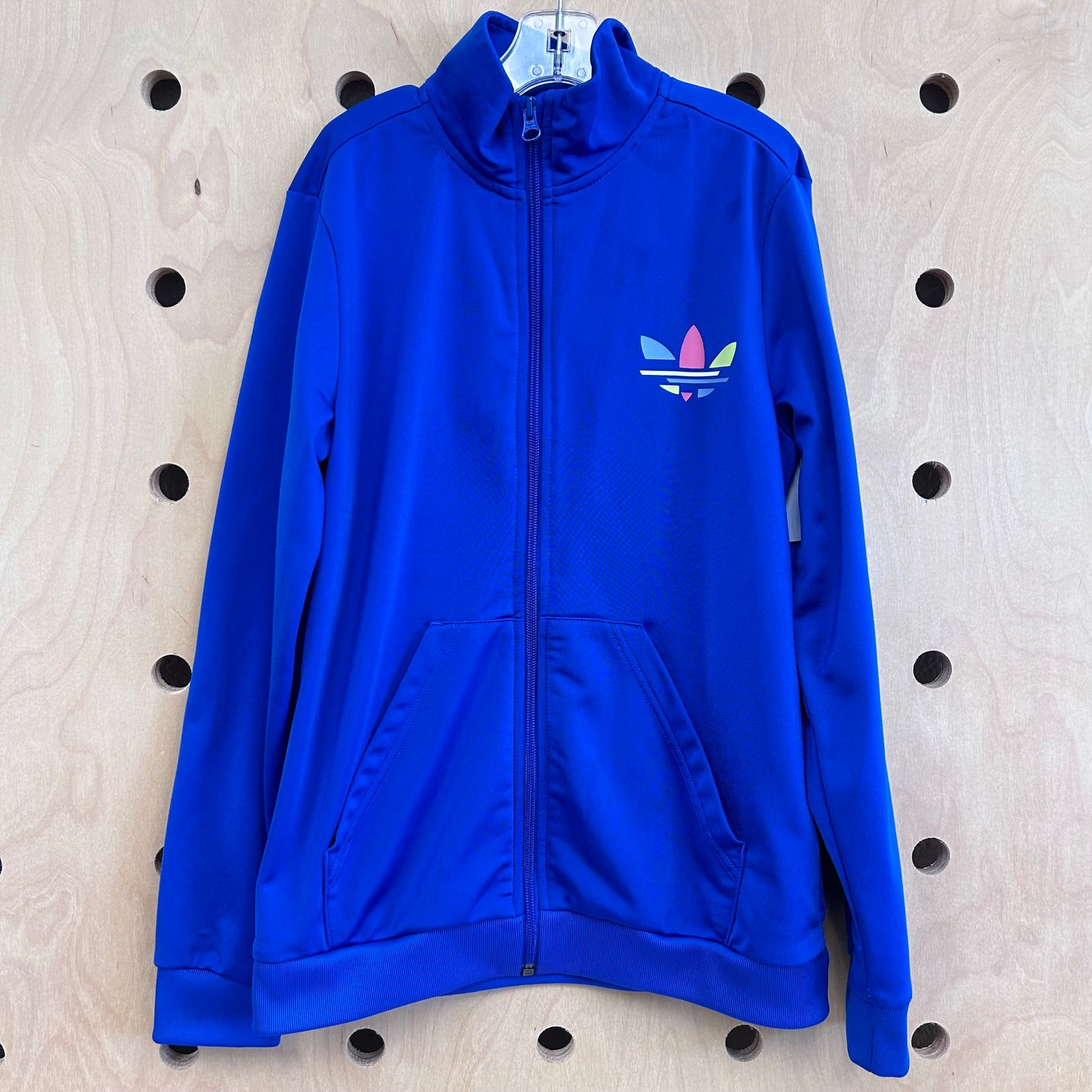 Blue Colorful Logo Zip Up Jacket