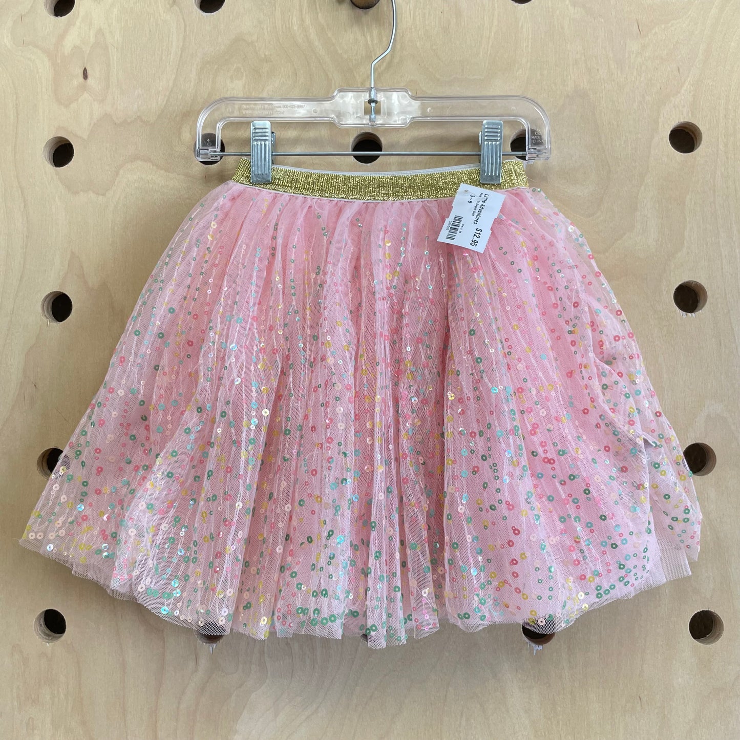 Pink Tulle Sequin Skirt
